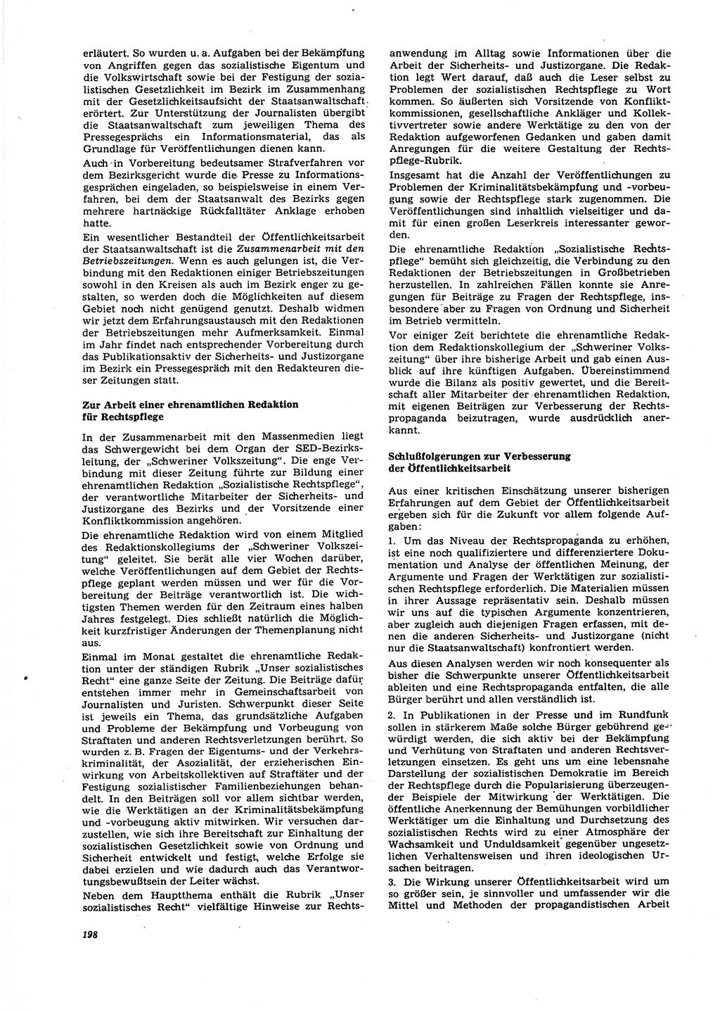 Neue Justiz (NJ), Zeitschrift für Recht und Rechtswissenschaft [Deutsche Demokratische Republik (DDR)], 27. Jahrgang 1973, Seite 198 (NJ DDR 1973, S. 198)