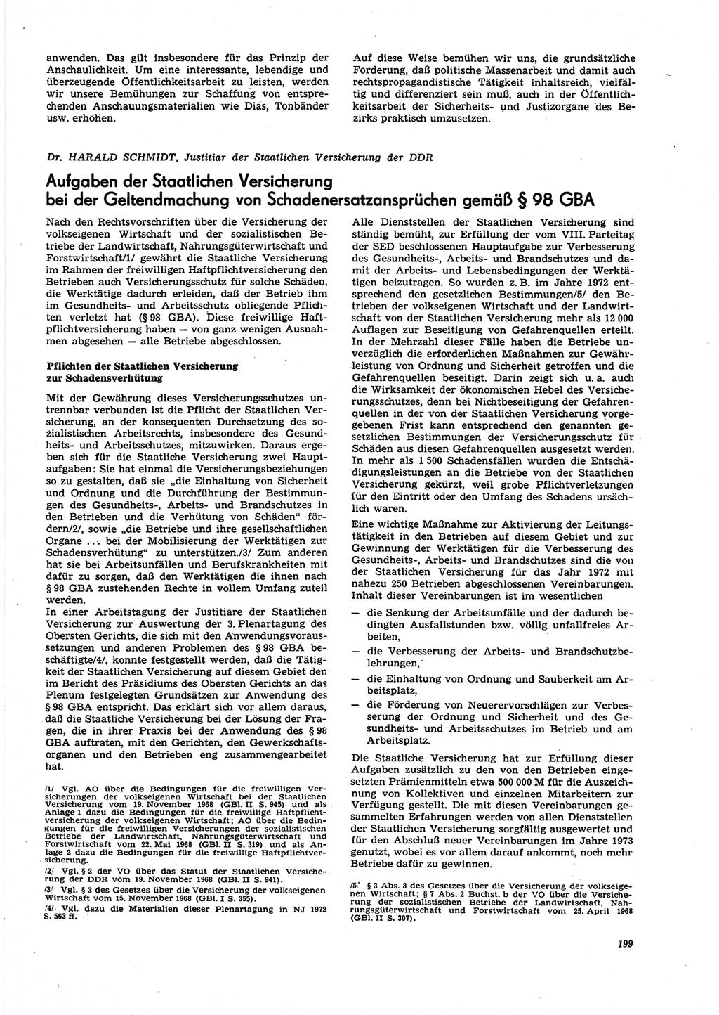 Neue Justiz (NJ), Zeitschrift für Recht und Rechtswissenschaft [Deutsche Demokratische Republik (DDR)], 27. Jahrgang 1973, Seite 199 (NJ DDR 1973, S. 199)