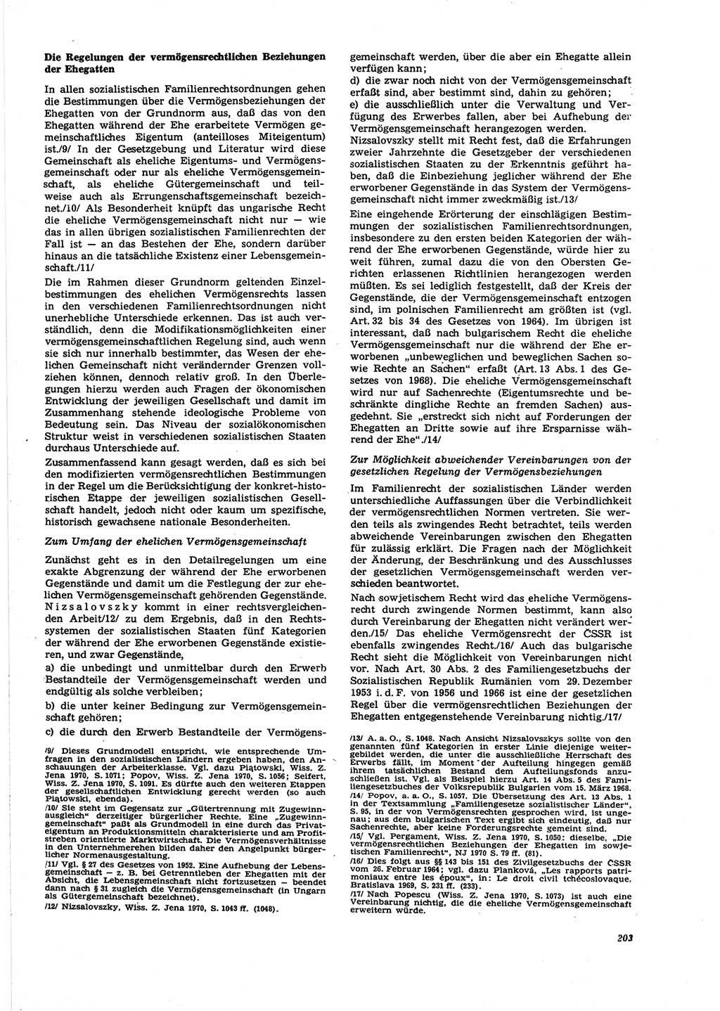 Neue Justiz (NJ), Zeitschrift für Recht und Rechtswissenschaft [Deutsche Demokratische Republik (DDR)], 27. Jahrgang 1973, Seite 203 (NJ DDR 1973, S. 203)