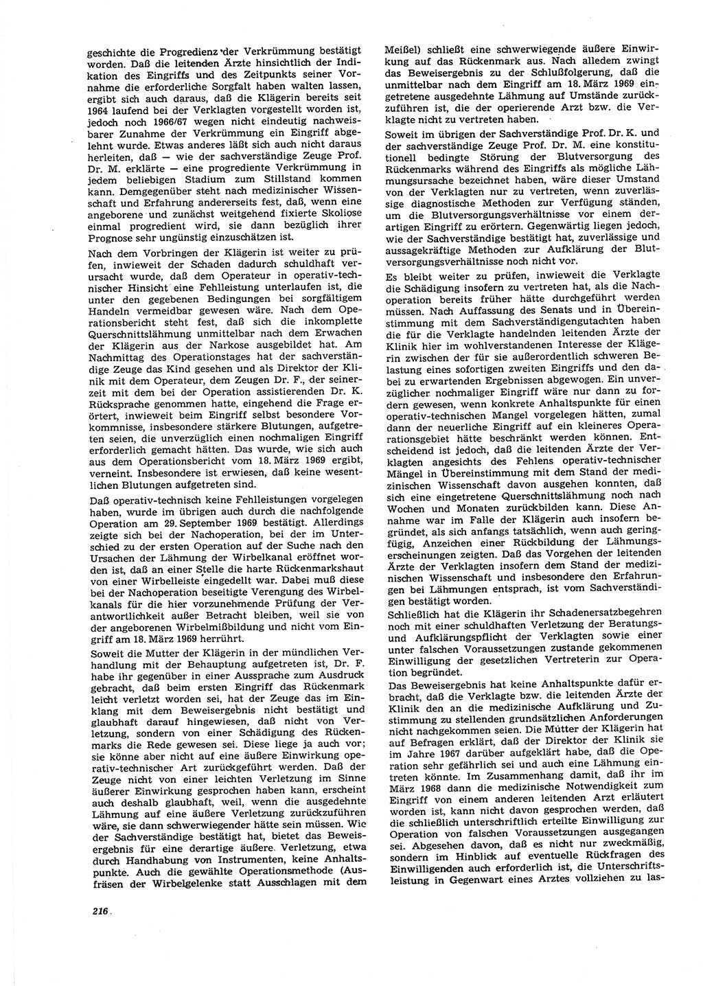 Neue Justiz (NJ), Zeitschrift für Recht und Rechtswissenschaft [Deutsche Demokratische Republik (DDR)], 27. Jahrgang 1973, Seite 216 (NJ DDR 1973, S. 216)
