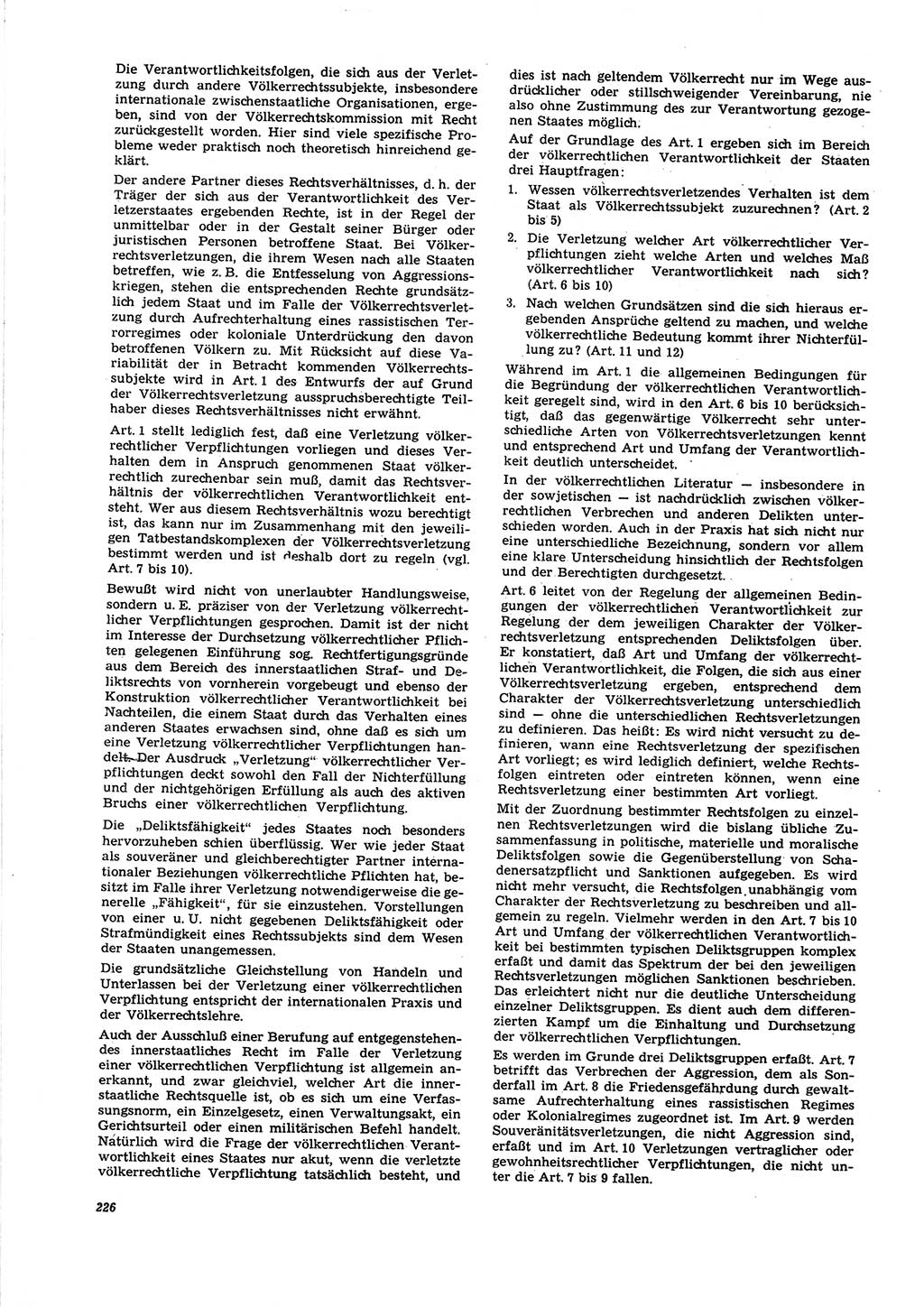 Neue Justiz (NJ), Zeitschrift für Recht und Rechtswissenschaft [Deutsche Demokratische Republik (DDR)], 27. Jahrgang 1973, Seite 226 (NJ DDR 1973, S. 226)