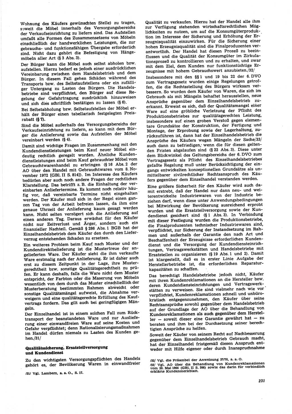 Neue Justiz (NJ), Zeitschrift für Recht und Rechtswissenschaft [Deutsche Demokratische Republik (DDR)], 27. Jahrgang 1973, Seite 231 (NJ DDR 1973, S. 231)