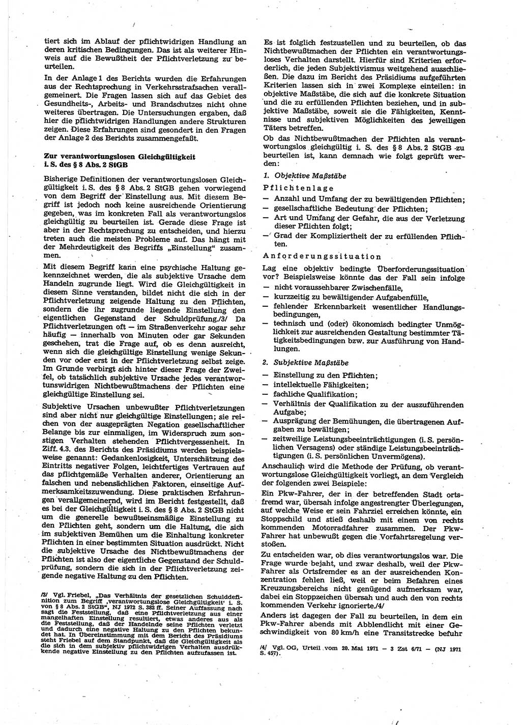 Neue Justiz (NJ), Zeitschrift für Recht und Rechtswissenschaft [Deutsche Demokratische Republik (DDR)], 27. Jahrgang 1973, Seite 263 (NJ DDR 1973, S. 263)