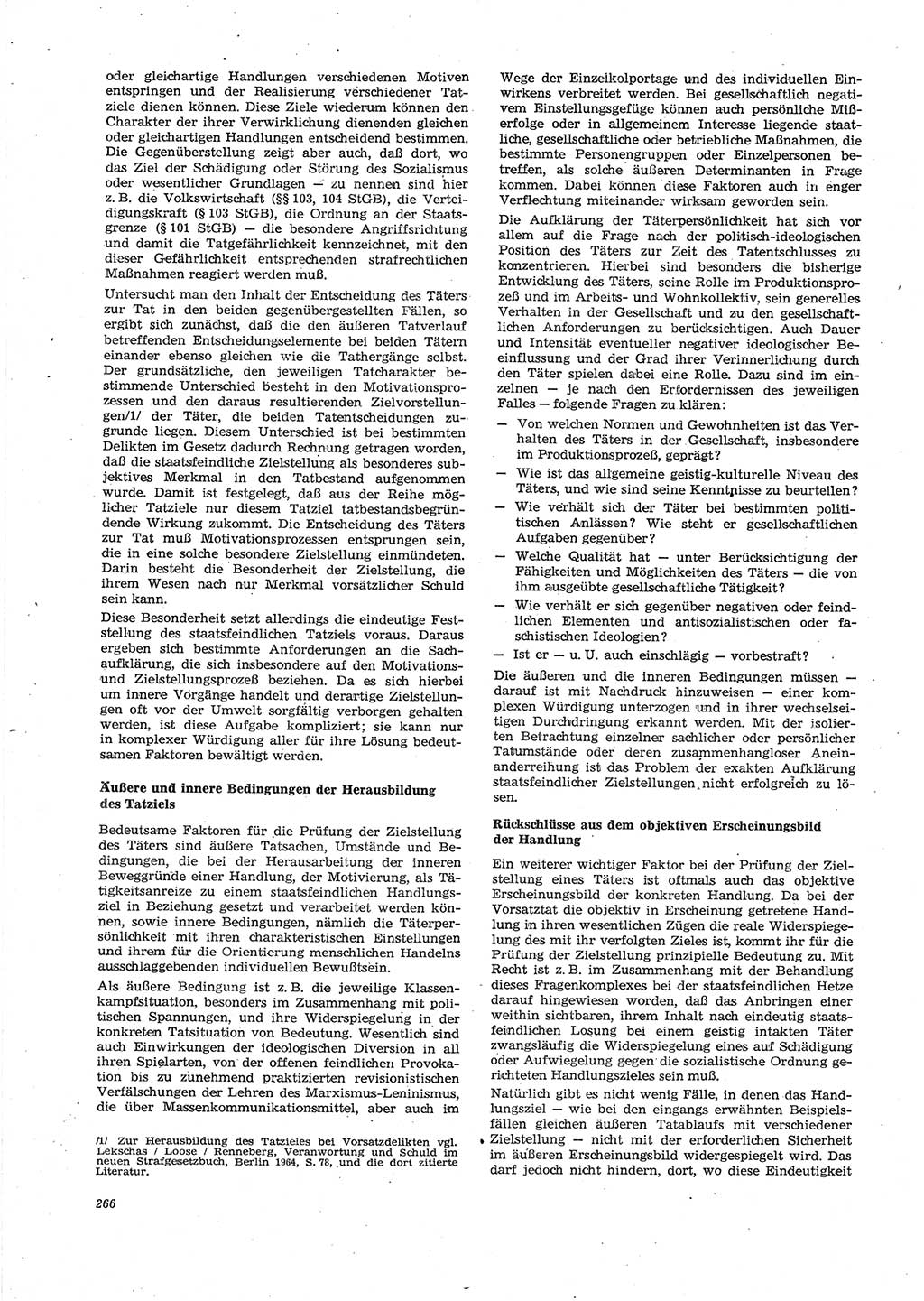 Neue Justiz (NJ), Zeitschrift für Recht und Rechtswissenschaft [Deutsche Demokratische Republik (DDR)], 27. Jahrgang 1973, Seite 266 (NJ DDR 1973, S. 266)