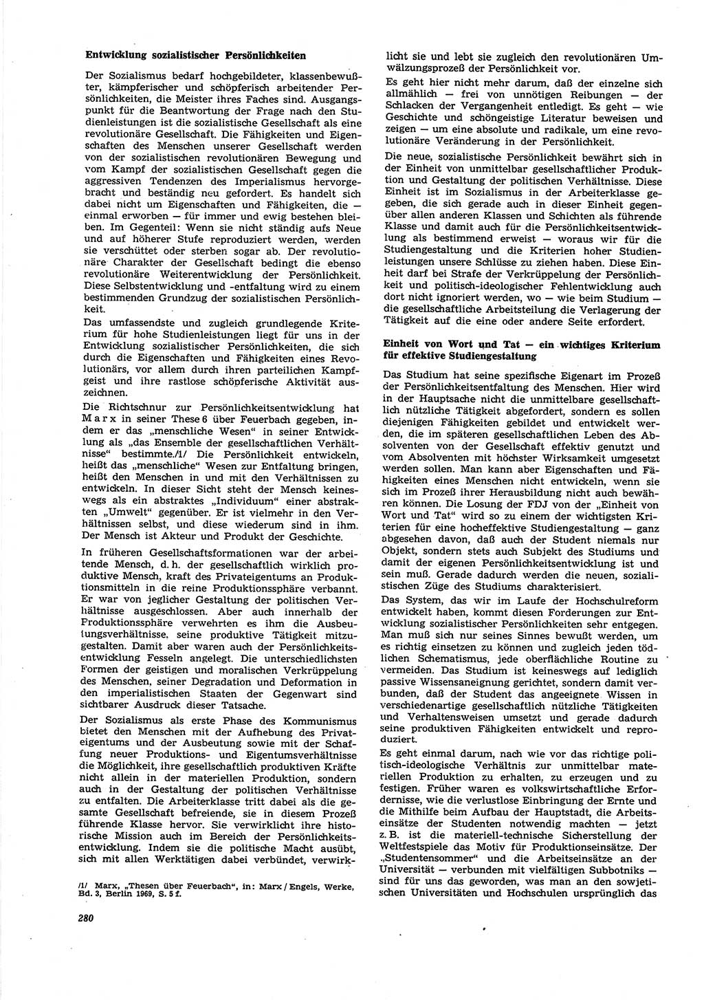 Neue Justiz (NJ), Zeitschrift für Recht und Rechtswissenschaft [Deutsche Demokratische Republik (DDR)], 27. Jahrgang 1973, Seite 280 (NJ DDR 1973, S. 280)