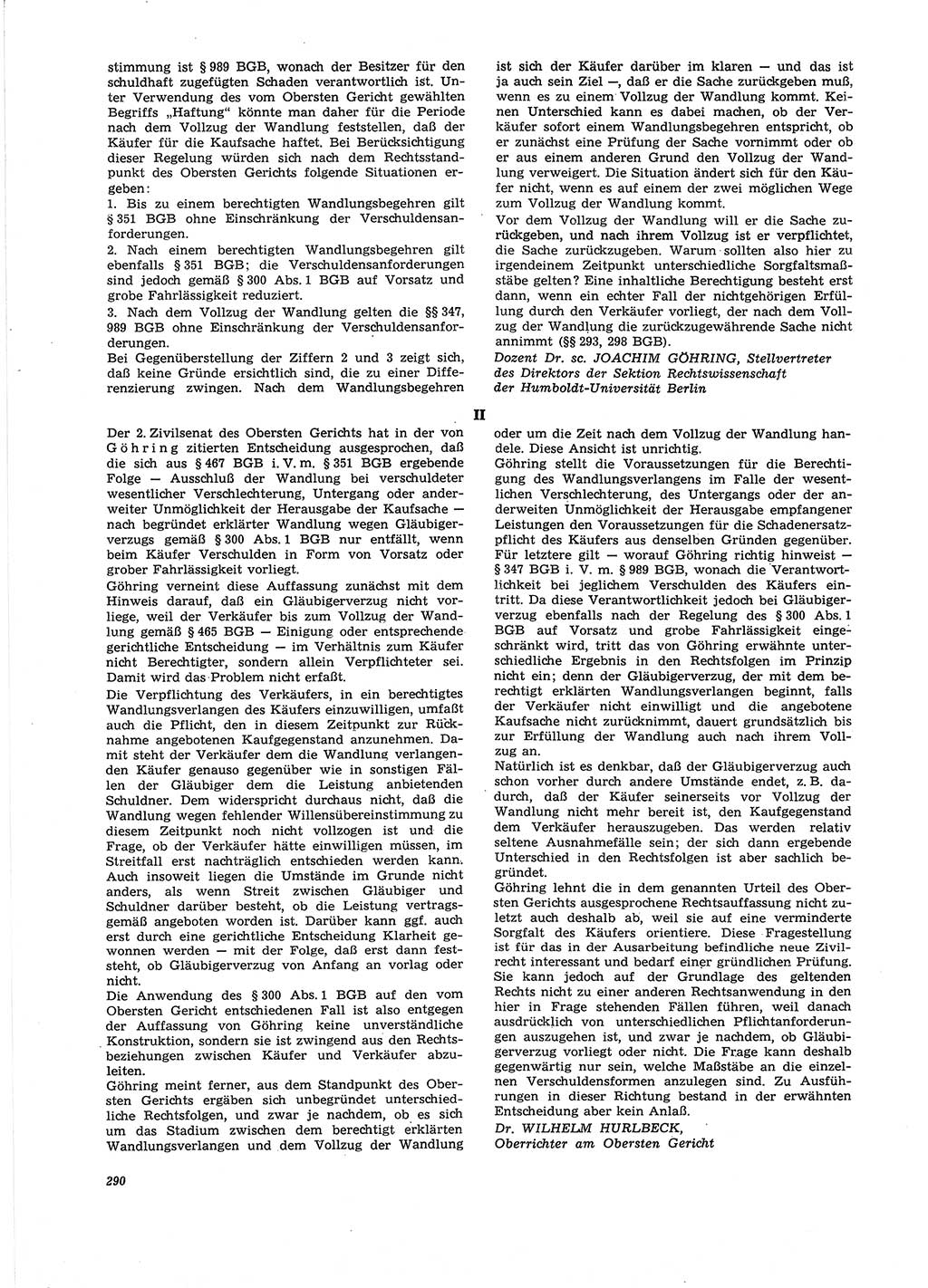 Neue Justiz (NJ), Zeitschrift für Recht und Rechtswissenschaft [Deutsche Demokratische Republik (DDR)], 27. Jahrgang 1973, Seite 290 (NJ DDR 1973, S. 290)