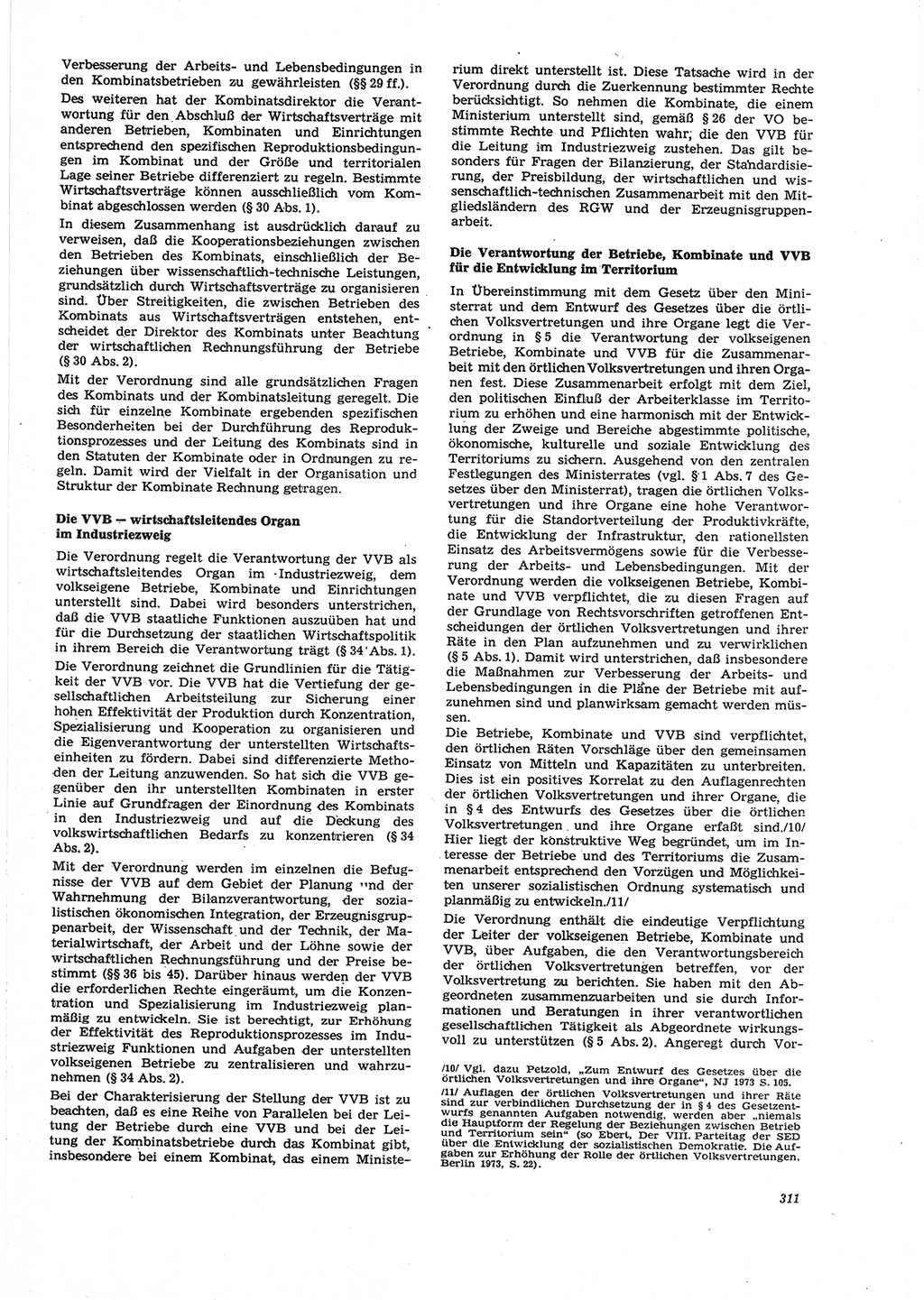 Neue Justiz (NJ), Zeitschrift für Recht und Rechtswissenschaft [Deutsche Demokratische Republik (DDR)], 27. Jahrgang 1973, Seite 311 (NJ DDR 1973, S. 311)