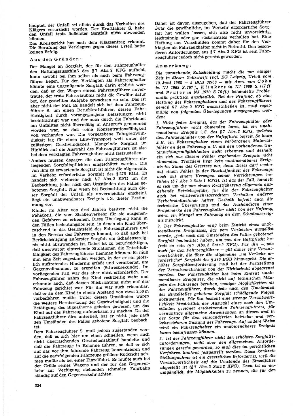 Neue Justiz (NJ), Zeitschrift für Recht und Rechtswissenschaft [Deutsche Demokratische Republik (DDR)], 27. Jahrgang 1973, Seite 334 (NJ DDR 1973, S. 334)