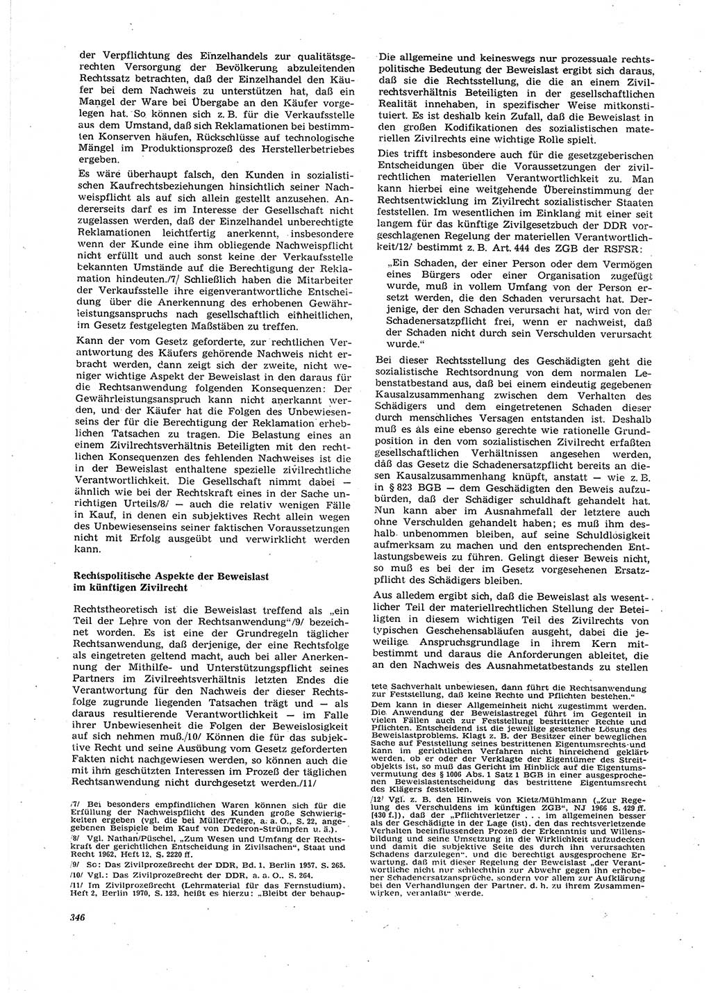 Neue Justiz (NJ), Zeitschrift für Recht und Rechtswissenschaft [Deutsche Demokratische Republik (DDR)], 27. Jahrgang 1973, Seite 346 (NJ DDR 1973, S. 346)
