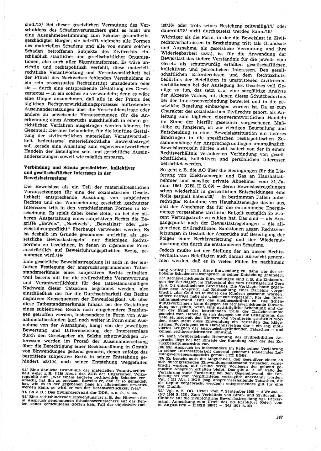 Neue Justiz (NJ), Zeitschrift für Recht und Rechtswissenschaft [Deutsche Demokratische Republik (DDR)], 27. Jahrgang 1973, Seite 347 (NJ DDR 1973, S. 347)