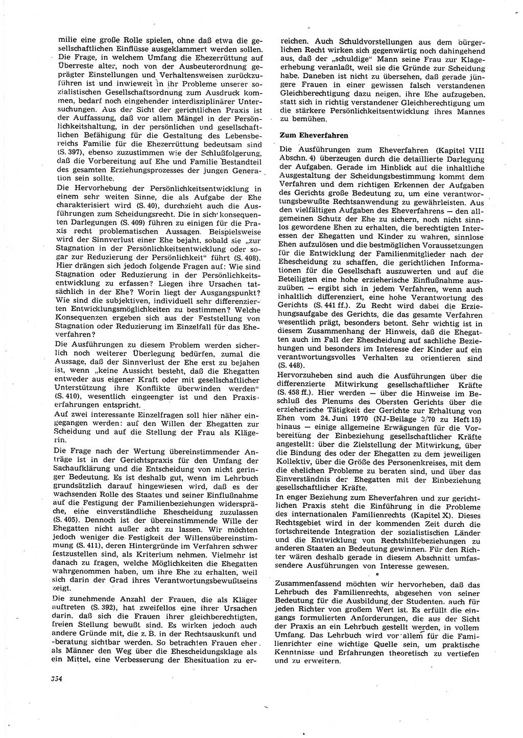 Neue Justiz (NJ), Zeitschrift für Recht und Rechtswissenschaft [Deutsche Demokratische Republik (DDR)], 27. Jahrgang 1973, Seite 354 (NJ DDR 1973, S. 354)