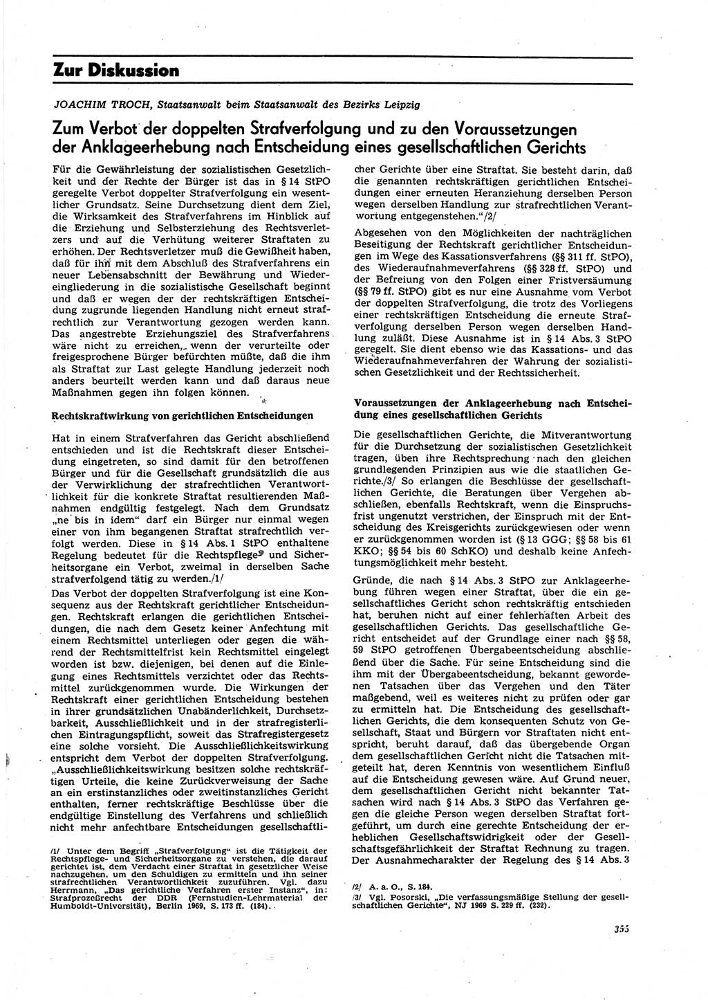 Neue Justiz (NJ), Zeitschrift für Recht und Rechtswissenschaft [Deutsche Demokratische Republik (DDR)], 27. Jahrgang 1973, Seite 355 (NJ DDR 1973, S. 355)