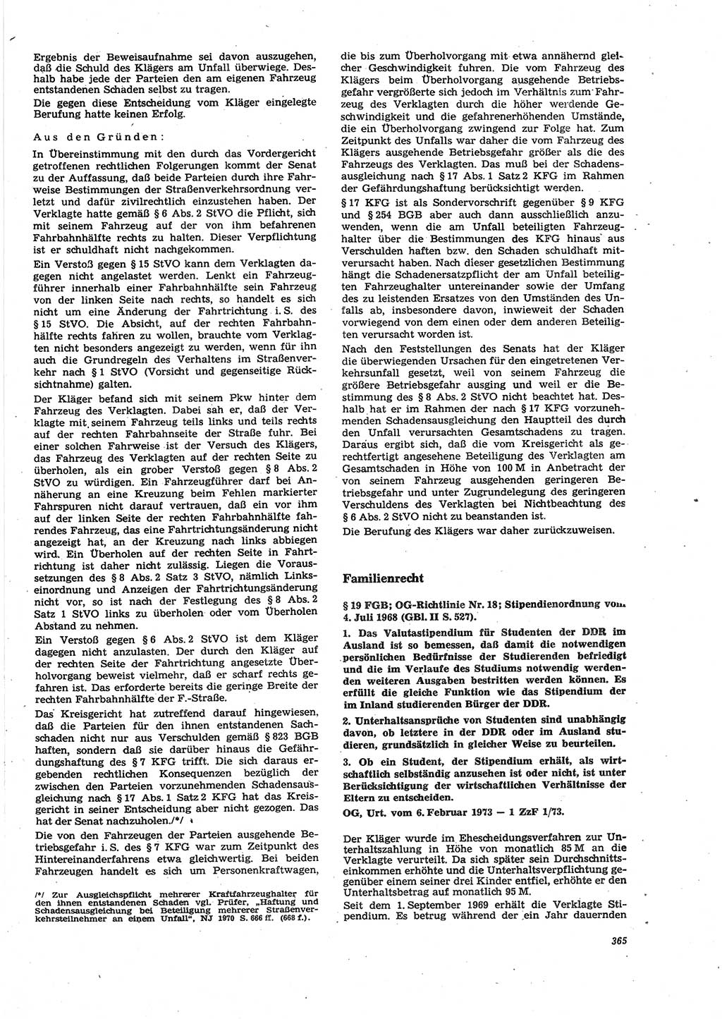 Neue Justiz (NJ), Zeitschrift für Recht und Rechtswissenschaft [Deutsche Demokratische Republik (DDR)], 27. Jahrgang 1973, Seite 365 (NJ DDR 1973, S. 365)