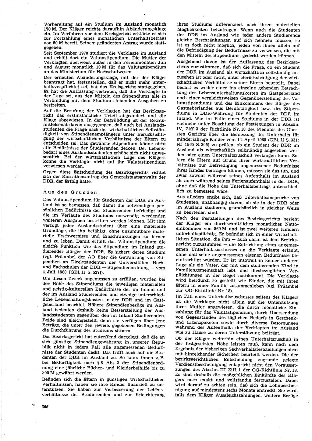 Neue Justiz (NJ), Zeitschrift für Recht und Rechtswissenschaft [Deutsche Demokratische Republik (DDR)], 27. Jahrgang 1973, Seite 366 (NJ DDR 1973, S. 366)