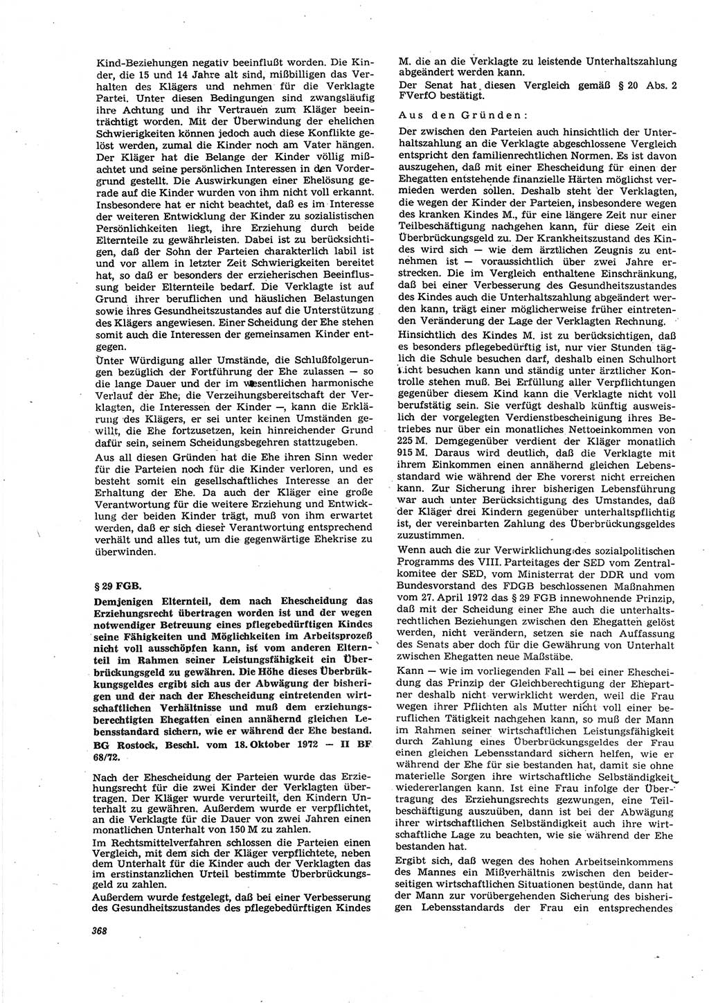 Neue Justiz (NJ), Zeitschrift für Recht und Rechtswissenschaft [Deutsche Demokratische Republik (DDR)], 27. Jahrgang 1973, Seite 368 (NJ DDR 1973, S. 368)