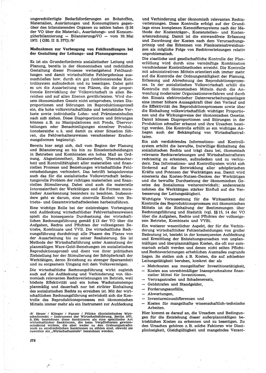 Neue Justiz (NJ), Zeitschrift für Recht und Rechtswissenschaft [Deutsche Demokratische Republik (DDR)], 27. Jahrgang 1973, Seite 378 (NJ DDR 1973, S. 378)