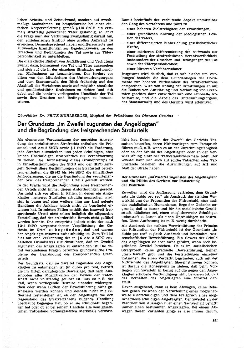Neue Justiz (NJ), Zeitschrift für Recht und Rechtswissenschaft [Deutsche Demokratische Republik (DDR)], 27. Jahrgang 1973, Seite 381 (NJ DDR 1973, S. 381)