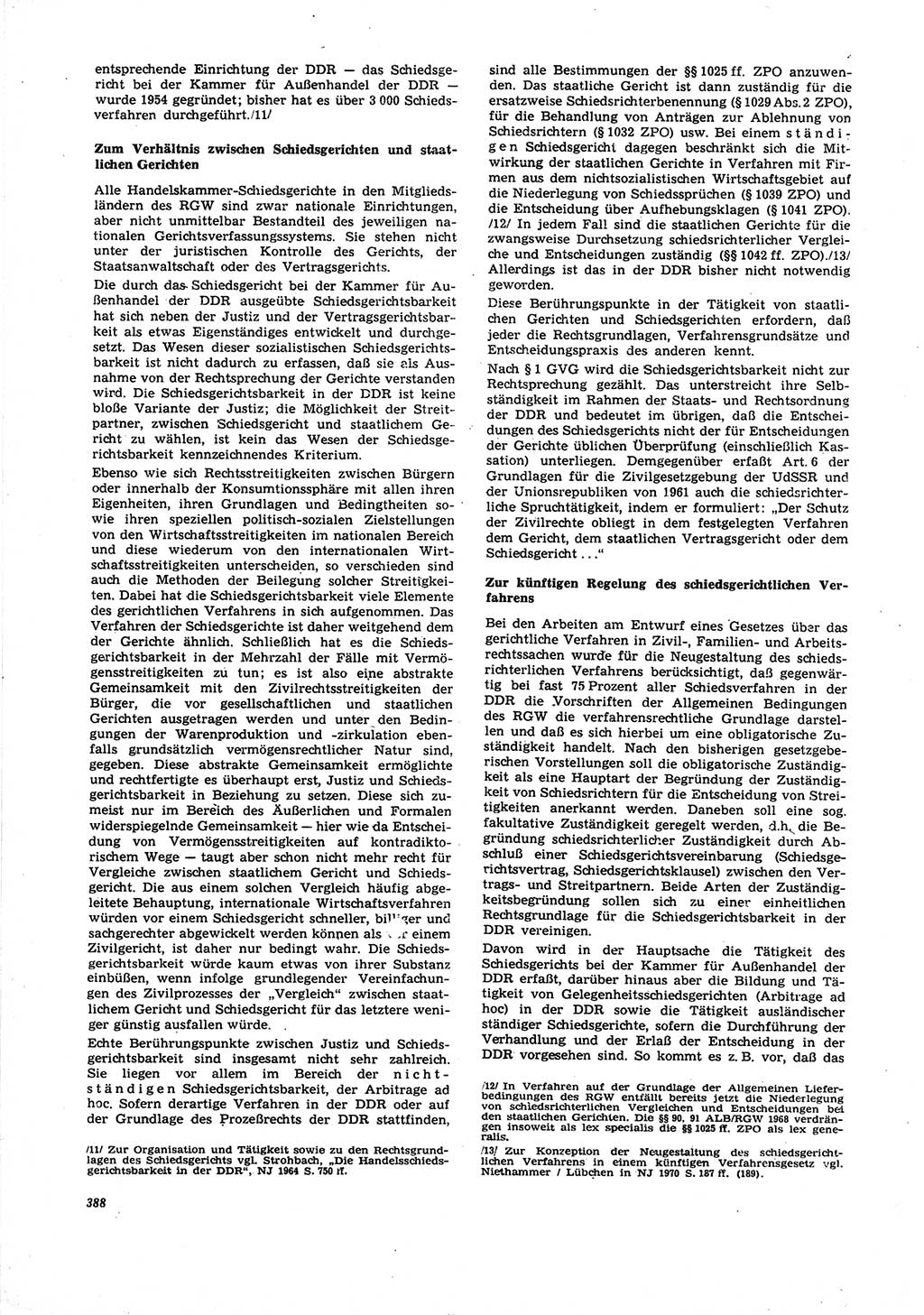 Neue Justiz (NJ), Zeitschrift für Recht und Rechtswissenschaft [Deutsche Demokratische Republik (DDR)], 27. Jahrgang 1973, Seite 388 (NJ DDR 1973, S. 388)