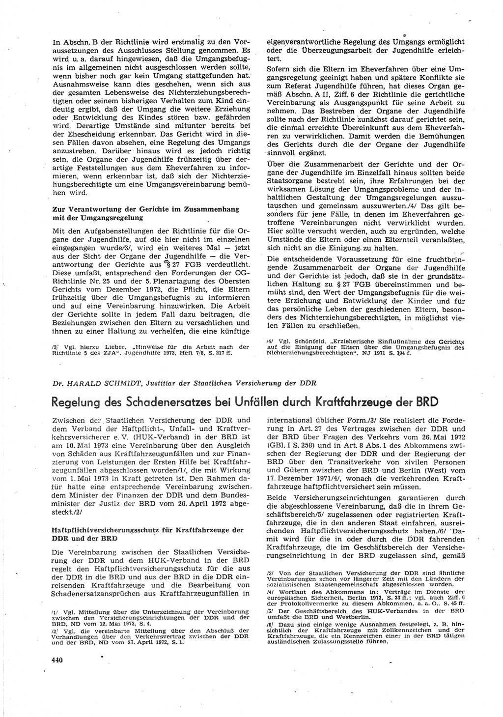 Neue Justiz (NJ), Zeitschrift für Recht und Rechtswissenschaft [Deutsche Demokratische Republik (DDR)], 27. Jahrgang 1973, Seite 440 (NJ DDR 1973, S. 440)