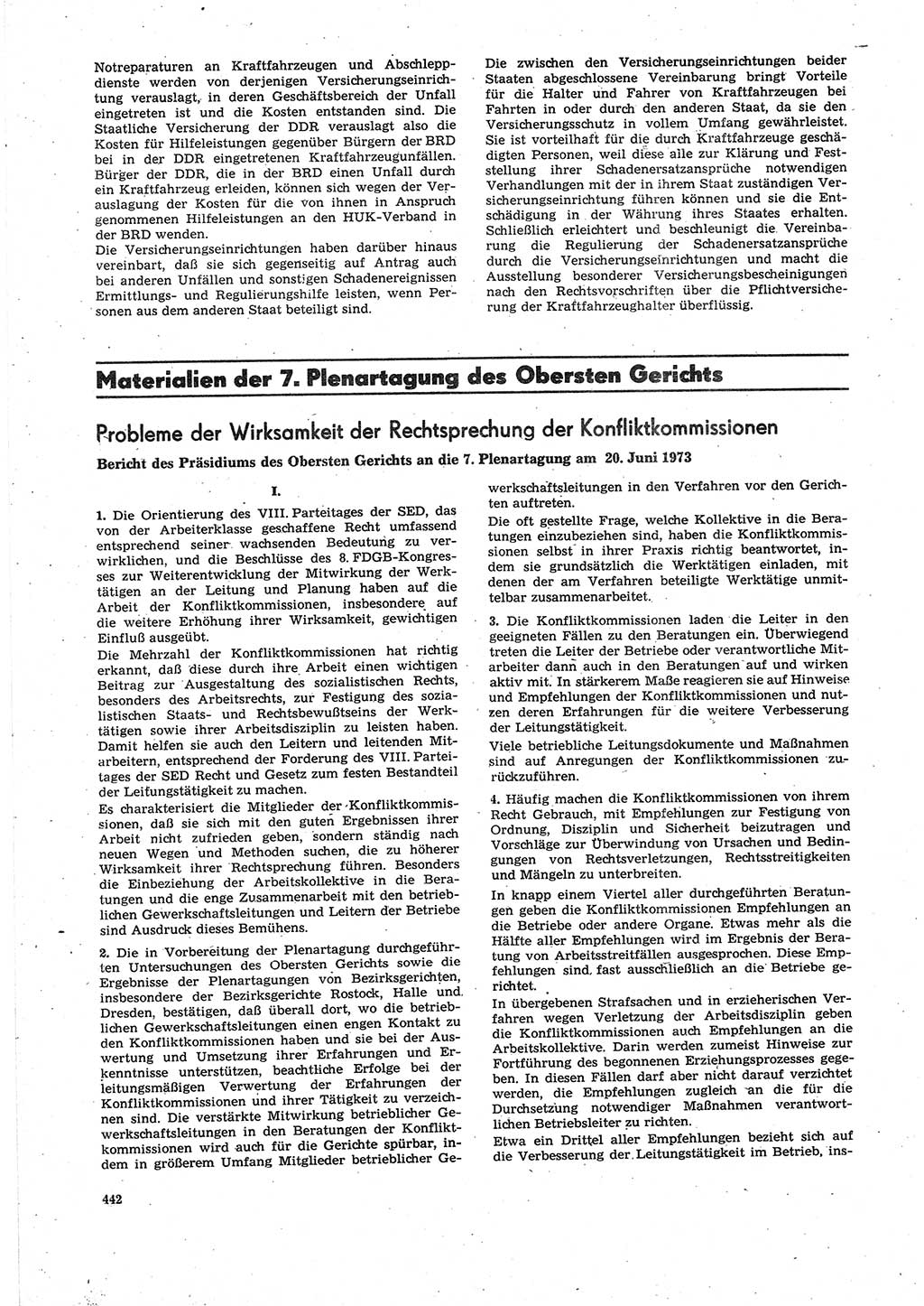 Neue Justiz (NJ), Zeitschrift für Recht und Rechtswissenschaft [Deutsche Demokratische Republik (DDR)], 27. Jahrgang 1973, Seite 442 (NJ DDR 1973, S. 442)