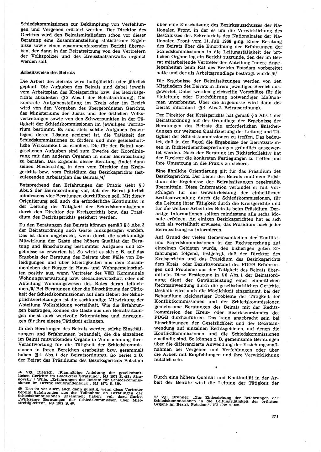 Neue Justiz (NJ), Zeitschrift für Recht und Rechtswissenschaft [Deutsche Demokratische Republik (DDR)], 27. Jahrgang 1973, Seite 471 (NJ DDR 1973, S. 471)