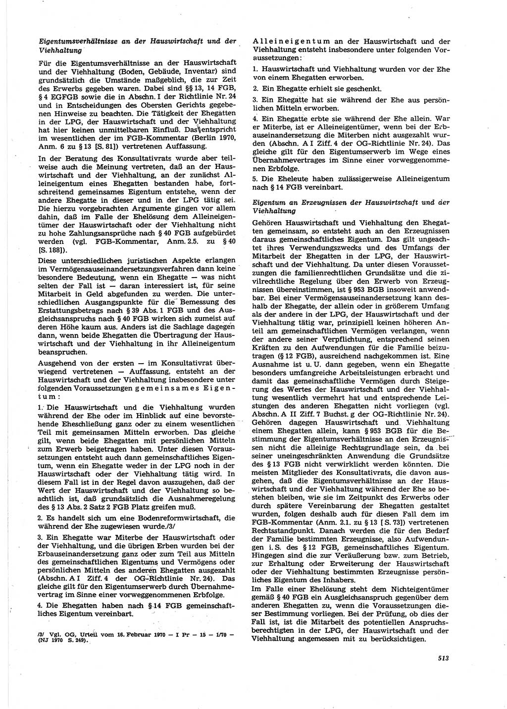 Neue Justiz (NJ), Zeitschrift für Recht und Rechtswissenschaft [Deutsche Demokratische Republik (DDR)], 27. Jahrgang 1973, Seite 513 (NJ DDR 1973, S. 513)