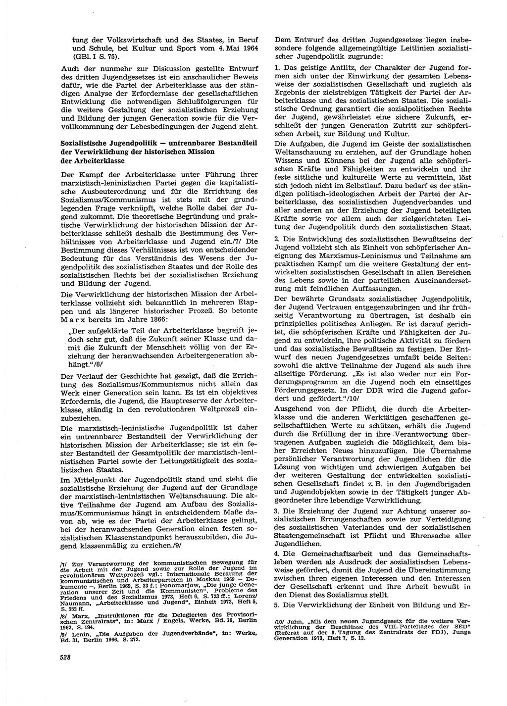 Neue Justiz (NJ), Zeitschrift für Recht und Rechtswissenschaft [Deutsche Demokratische Republik (DDR)], 27. Jahrgang 1973, Seite 528 (NJ DDR 1973, S. 528)