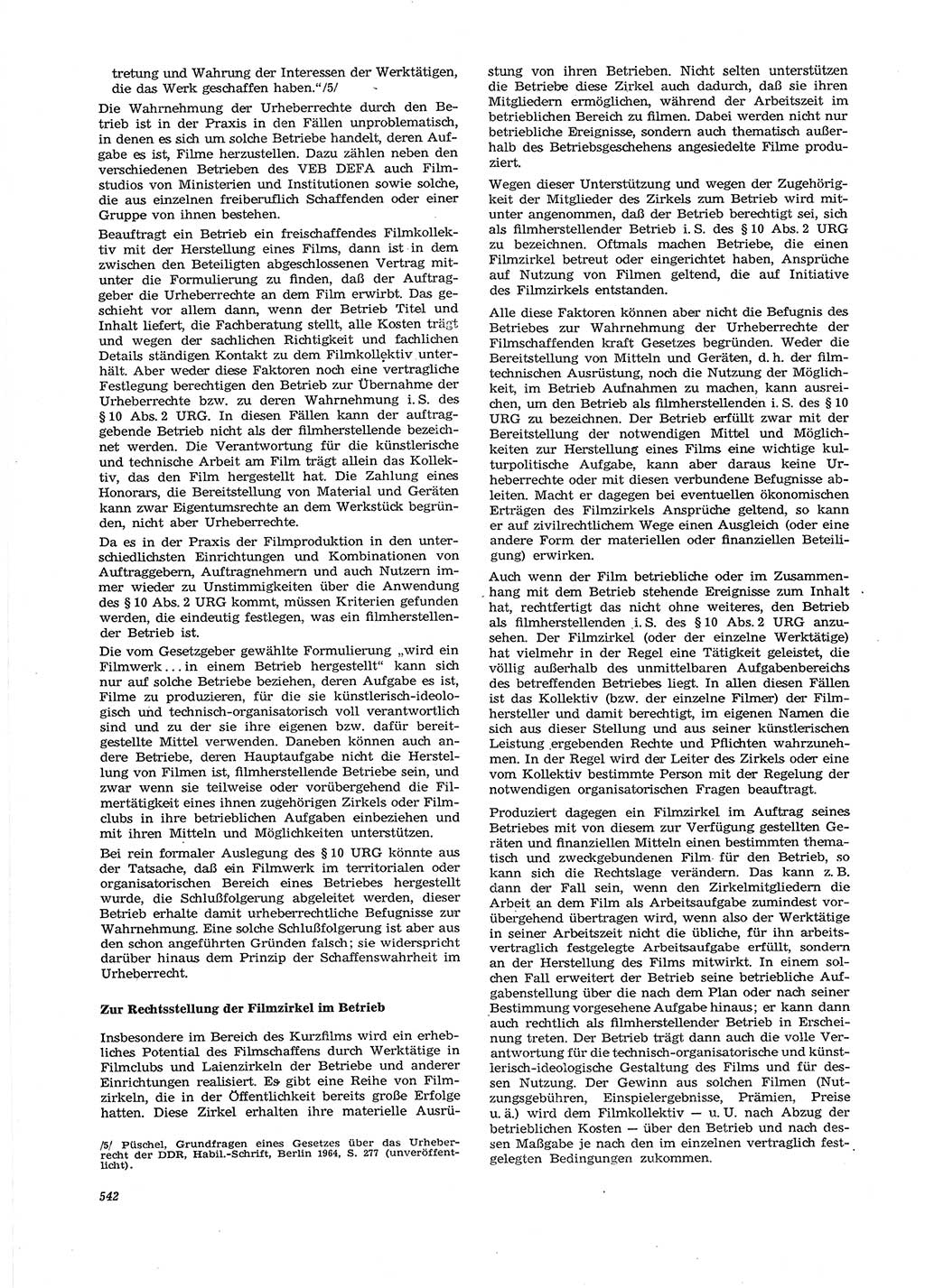 Neue Justiz (NJ), Zeitschrift für Recht und Rechtswissenschaft [Deutsche Demokratische Republik (DDR)], 27. Jahrgang 1973, Seite 542 (NJ DDR 1973, S. 542)