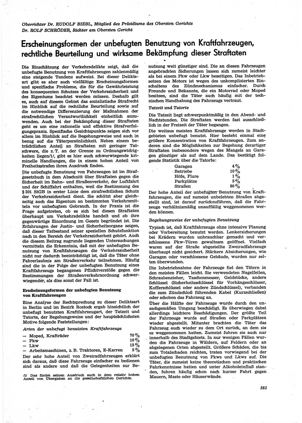 Neue Justiz (NJ), Zeitschrift für Recht und Rechtswissenschaft [Deutsche Demokratische Republik (DDR)], 27. Jahrgang 1973, Seite 563 (NJ DDR 1973, S. 563)