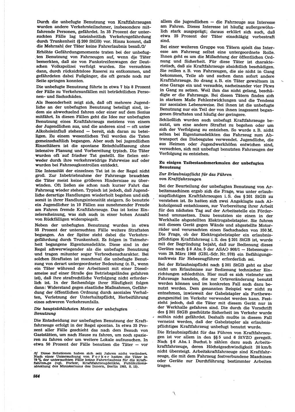 Neue Justiz (NJ), Zeitschrift für Recht und Rechtswissenschaft [Deutsche Demokratische Republik (DDR)], 27. Jahrgang 1973, Seite 564 (NJ DDR 1973, S. 564)