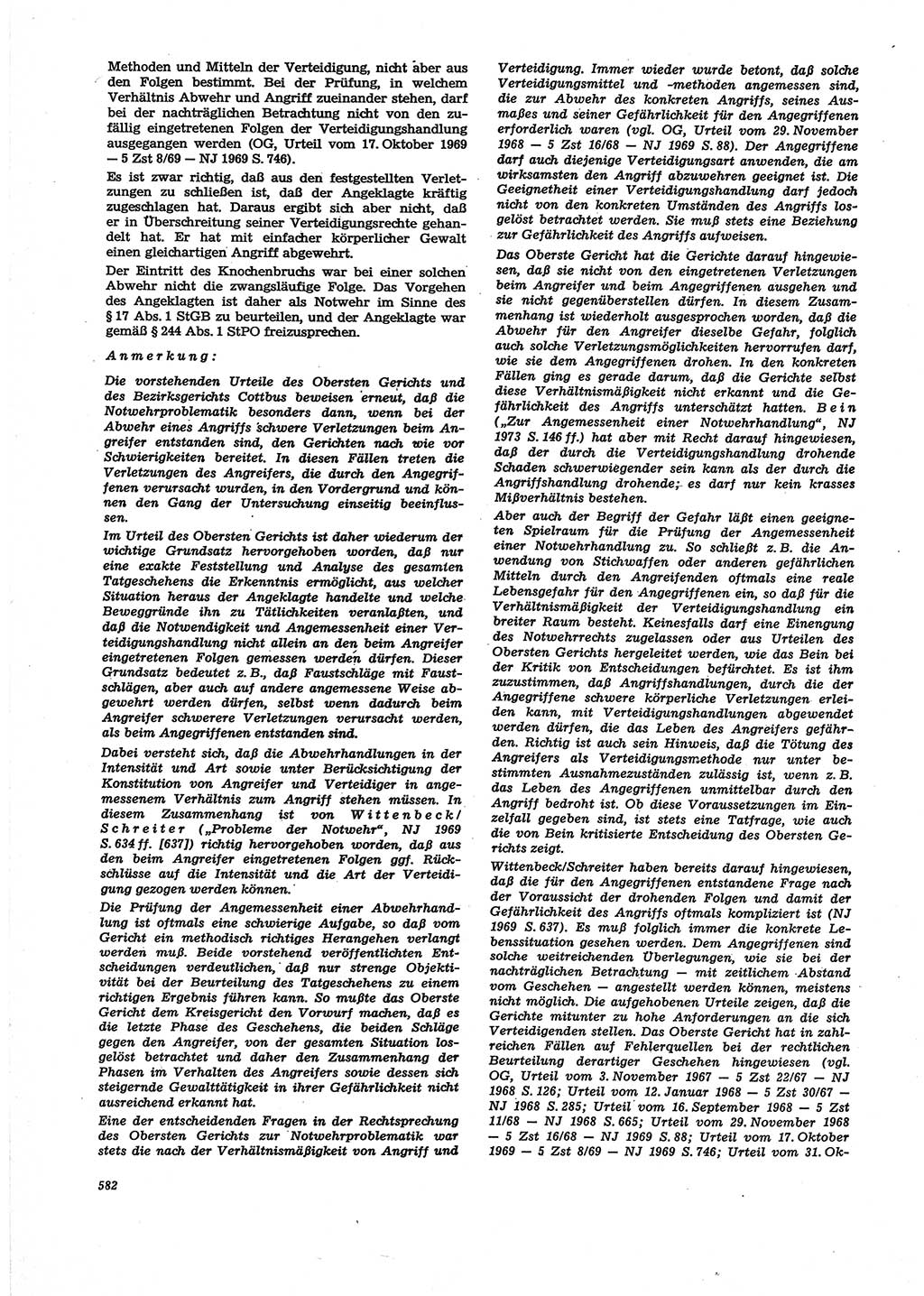 Neue Justiz (NJ), Zeitschrift für Recht und Rechtswissenschaft [Deutsche Demokratische Republik (DDR)], 27. Jahrgang 1973, Seite 582 (NJ DDR 1973, S. 582)