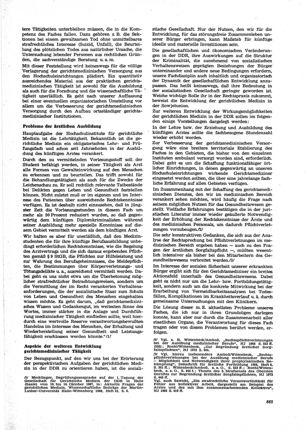 Neue Justiz (NJ), Zeitschrift für Recht und Rechtswissenschaft [Deutsche Demokratische Republik (DDR)], 27. Jahrgang 1973, Seite 665 (NJ DDR 1973, S. 665)