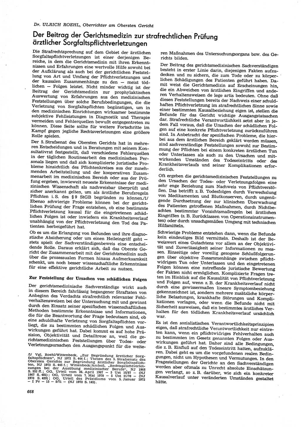 Neue Justiz (NJ), Zeitschrift für Recht und Rechtswissenschaft [Deutsche Demokratische Republik (DDR)], 27. Jahrgang 1973, Seite 668 (NJ DDR 1973, S. 668)