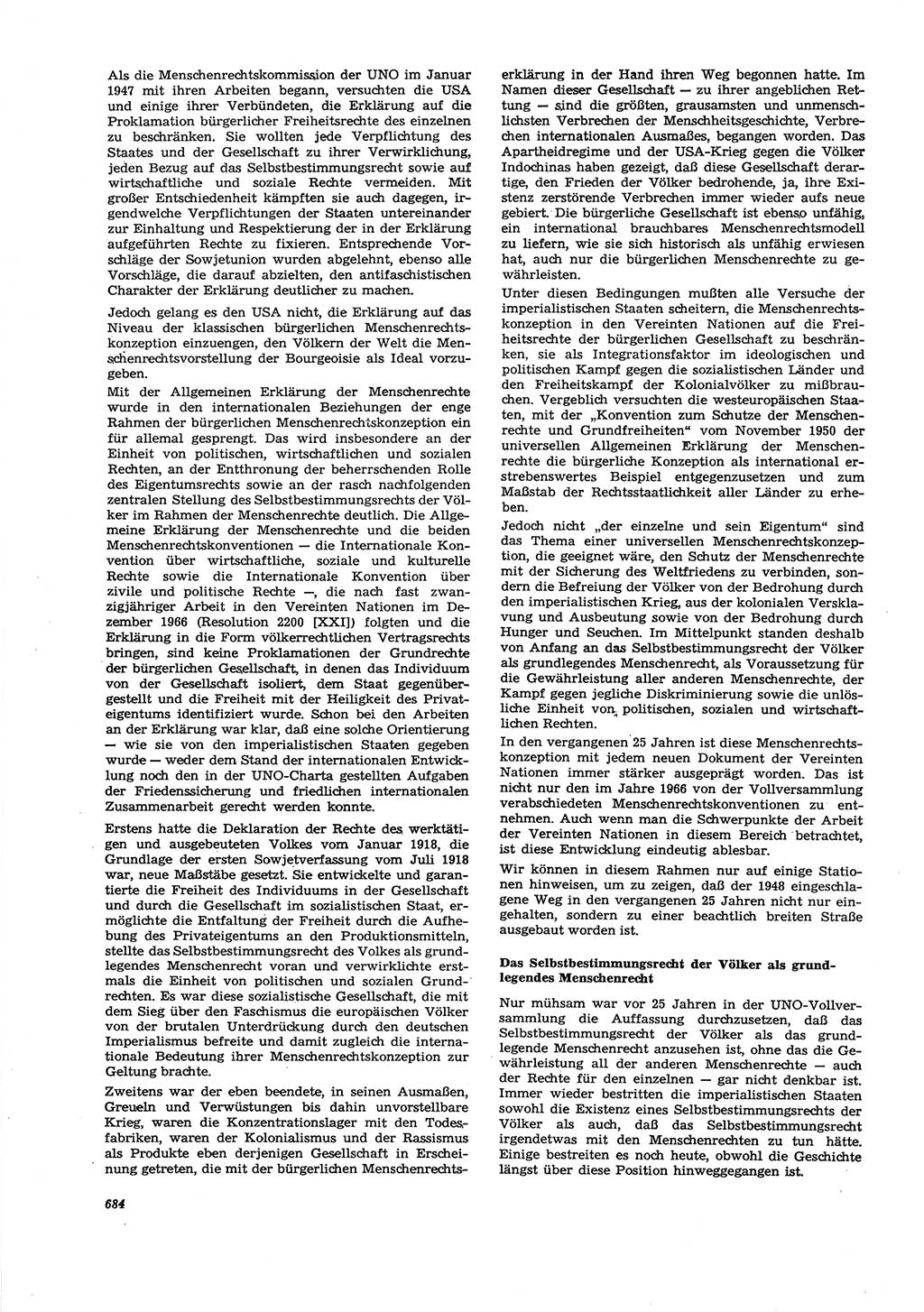 Neue Justiz (NJ), Zeitschrift für Recht und Rechtswissenschaft [Deutsche Demokratische Republik (DDR)], 27. Jahrgang 1973, Seite 684 (NJ DDR 1973, S. 684)