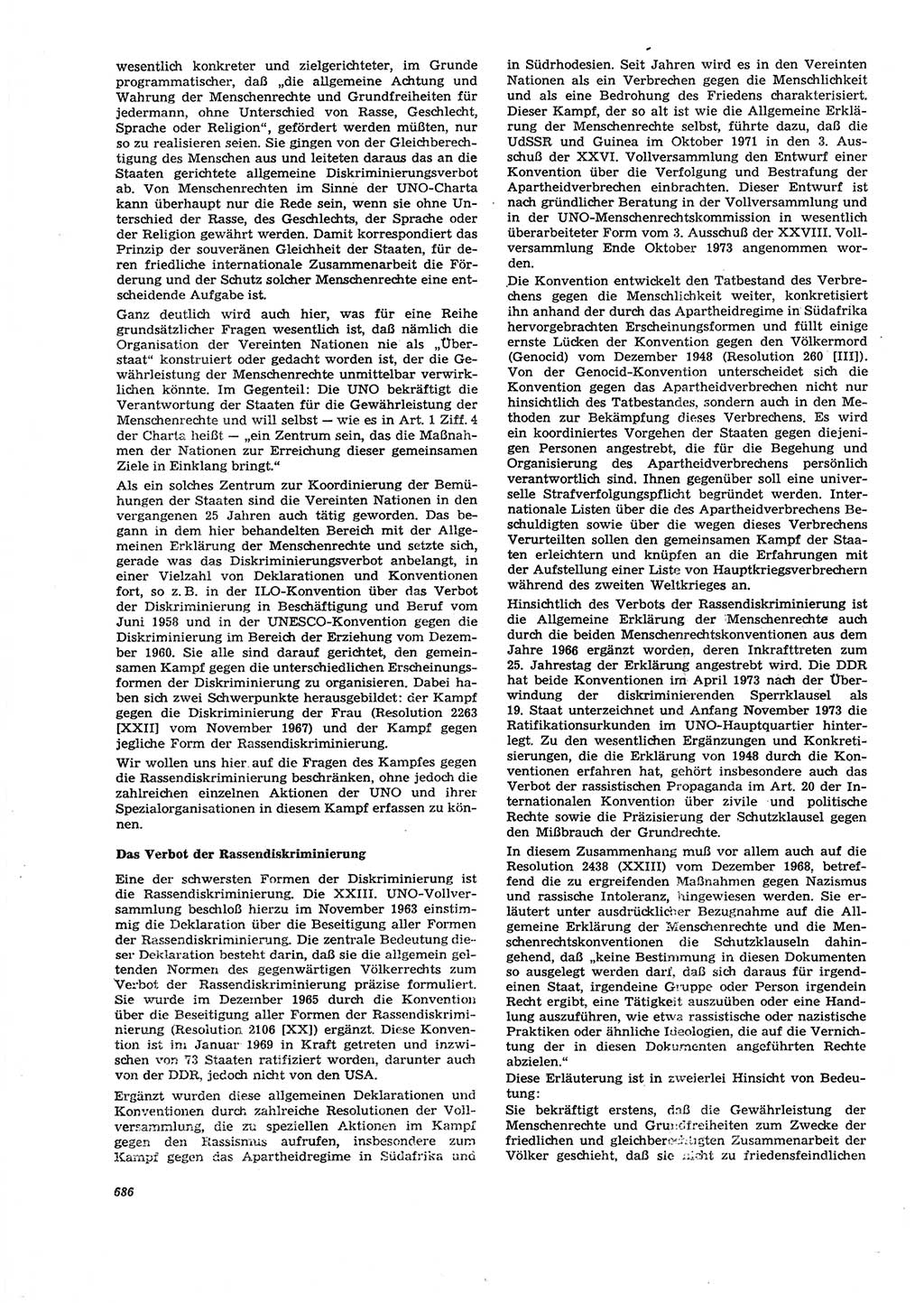 Neue Justiz (NJ), Zeitschrift für Recht und Rechtswissenschaft [Deutsche Demokratische Republik (DDR)], 27. Jahrgang 1973, Seite 686 (NJ DDR 1973, S. 686)