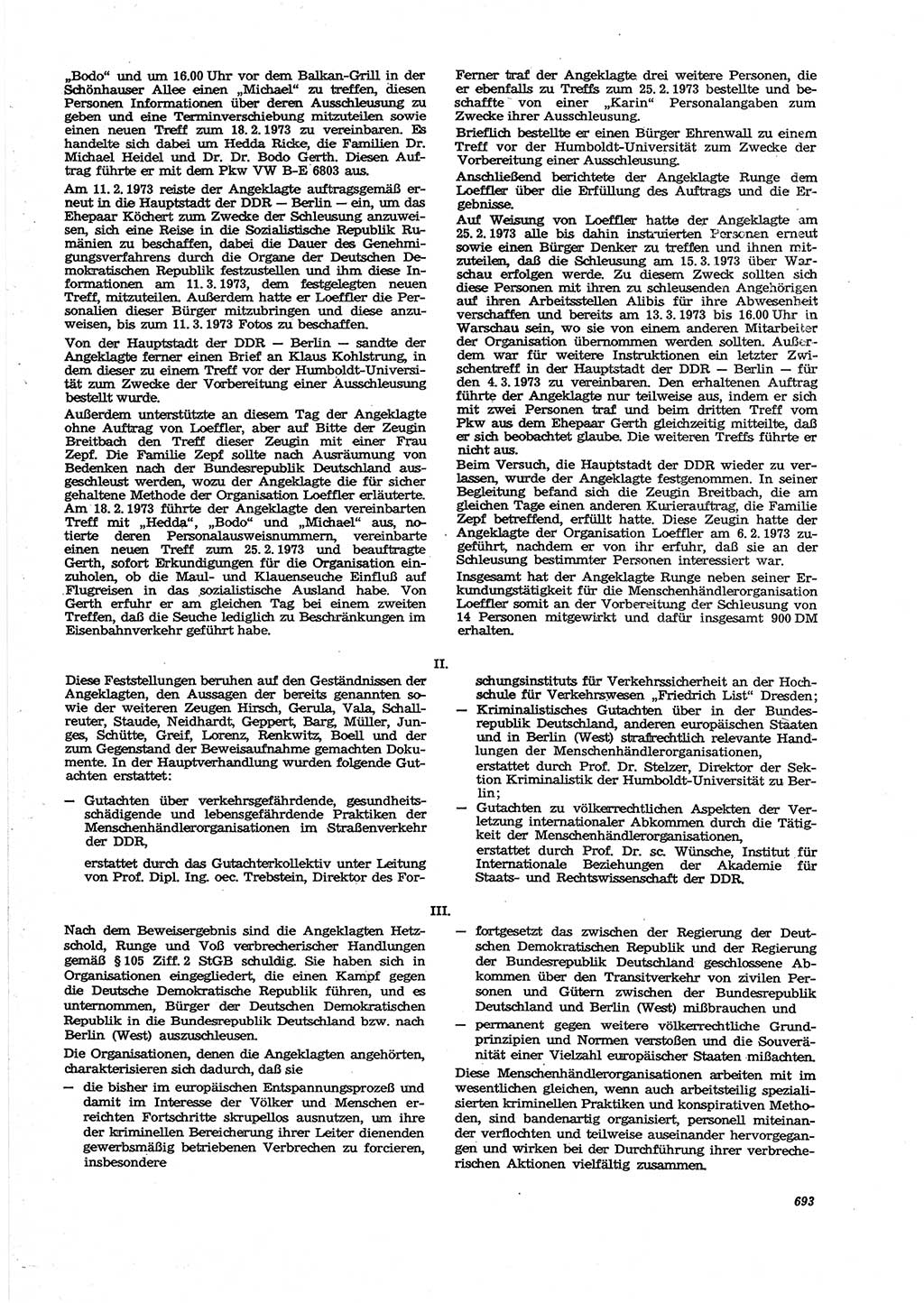 Neue Justiz (NJ), Zeitschrift für Recht und Rechtswissenschaft [Deutsche Demokratische Republik (DDR)], 27. Jahrgang 1973, Seite 693 (NJ DDR 1973, S. 693)