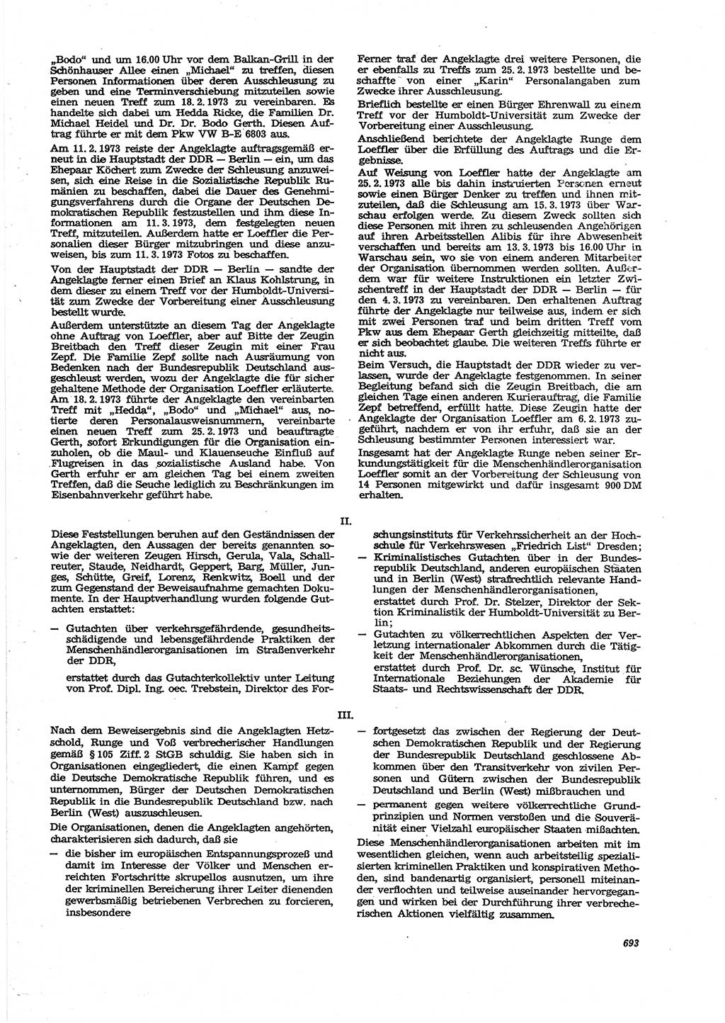 Neue Justiz (NJ), Zeitschrift für Recht und Rechtswissenschaft [Deutsche Demokratische Republik (DDR)], 27. Jahrgang 1973, Seite 693 (NJ DDR 1973, S. 693)