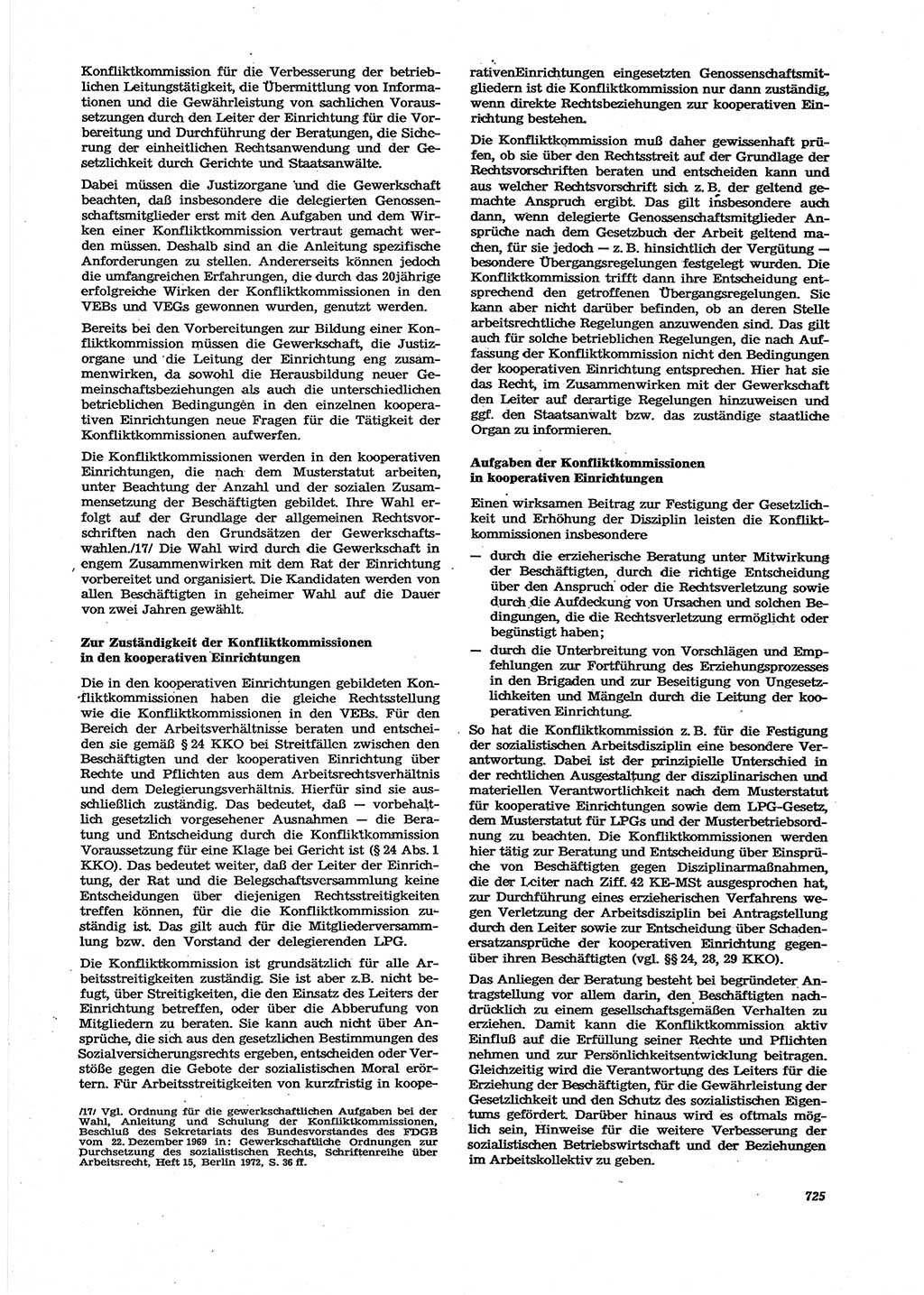 Neue Justiz (NJ), Zeitschrift für Recht und Rechtswissenschaft [Deutsche Demokratische Republik (DDR)], 27. Jahrgang 1973, Seite 725 (NJ DDR 1973, S. 725)