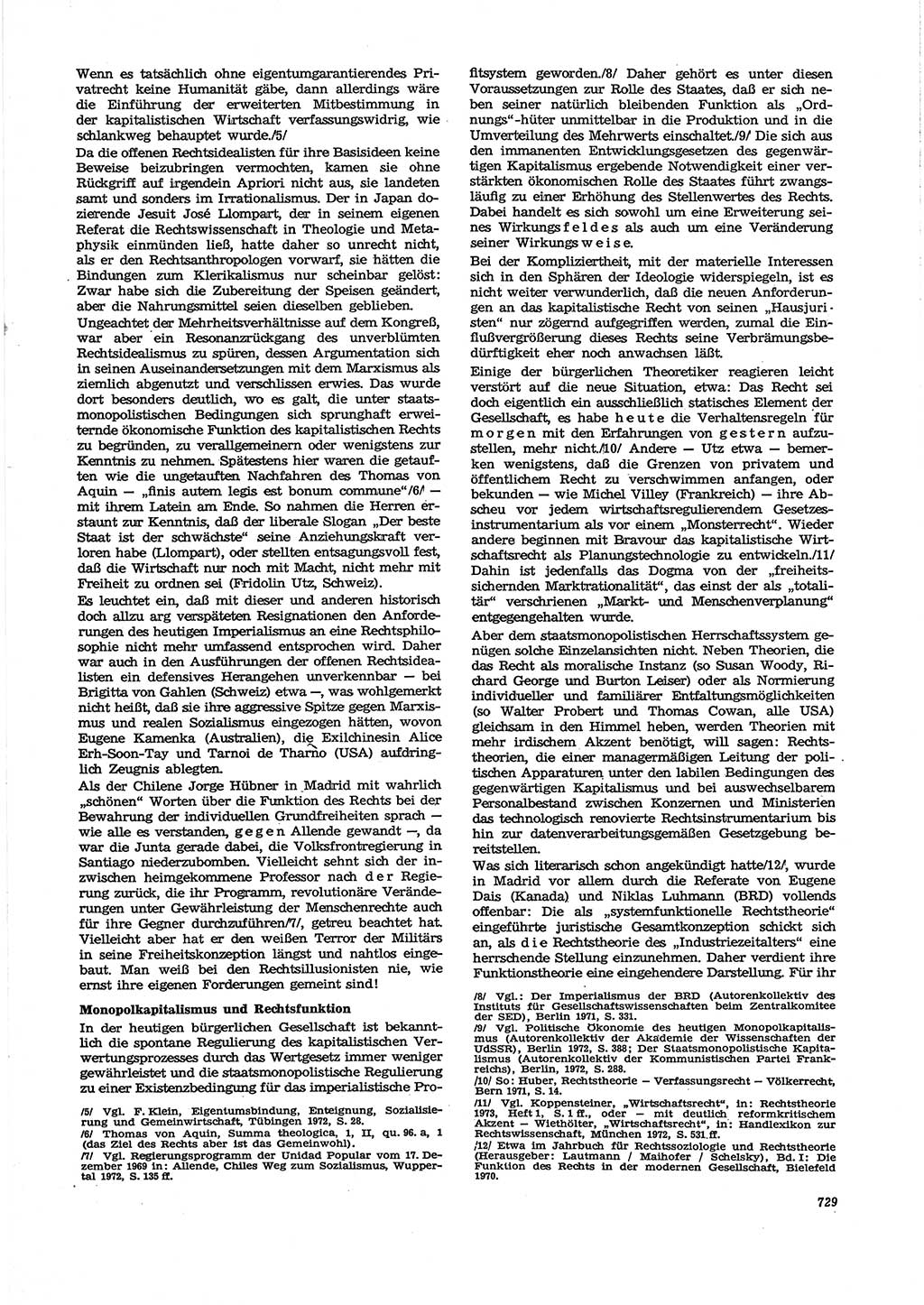 Neue Justiz (NJ), Zeitschrift für Recht und Rechtswissenschaft [Deutsche Demokratische Republik (DDR)], 27. Jahrgang 1973, Seite 729 (NJ DDR 1973, S. 729)