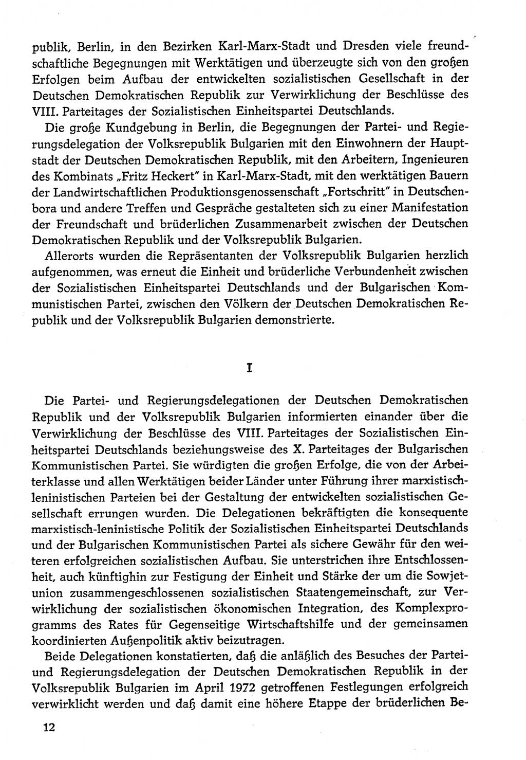 Dokumente der Sozialistischen Einheitspartei Deutschlands (SED) [Deutsche Demokratische Republik (DDR)] 1974-1975, Seite 12 (Dok. SED DDR 1978, Bd. ⅩⅤ, S. 12)