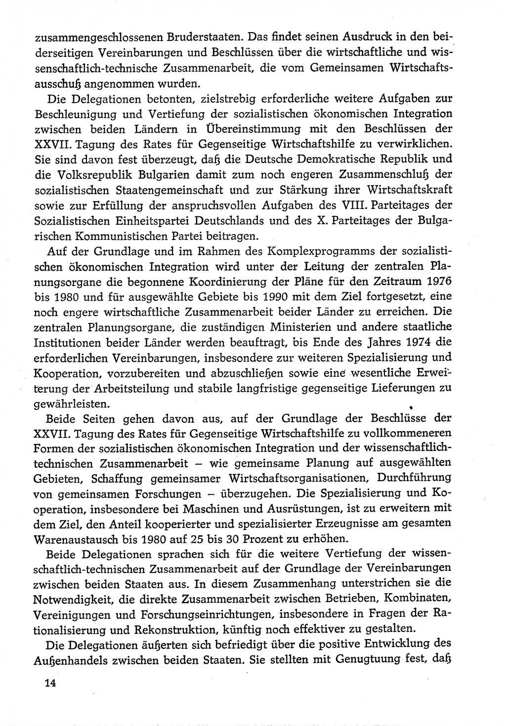 Dokumente der Sozialistischen Einheitspartei Deutschlands (SED) [Deutsche Demokratische Republik (DDR)] 1974-1975, Seite 14 (Dok. SED DDR 1978, Bd. ⅩⅤ, S. 14)