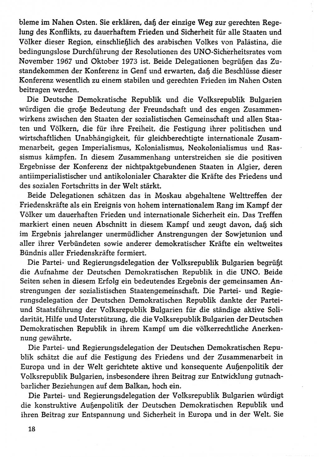 Dokumente der Sozialistischen Einheitspartei Deutschlands (SED) [Deutsche Demokratische Republik (DDR)] 1974-1975, Seite 18 (Dok. SED DDR 1978, Bd. ⅩⅤ, S. 18)