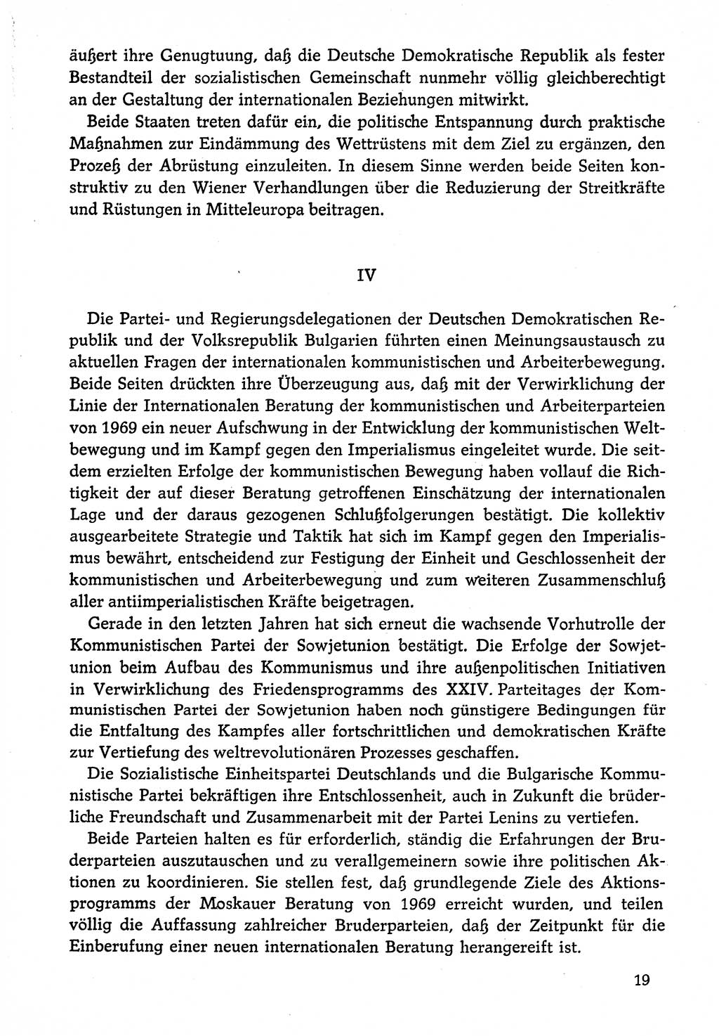 Dokumente der Sozialistischen Einheitspartei Deutschlands (SED) [Deutsche Demokratische Republik (DDR)] 1974-1975, Seite 19 (Dok. SED DDR 1978, Bd. ⅩⅤ, S. 19)