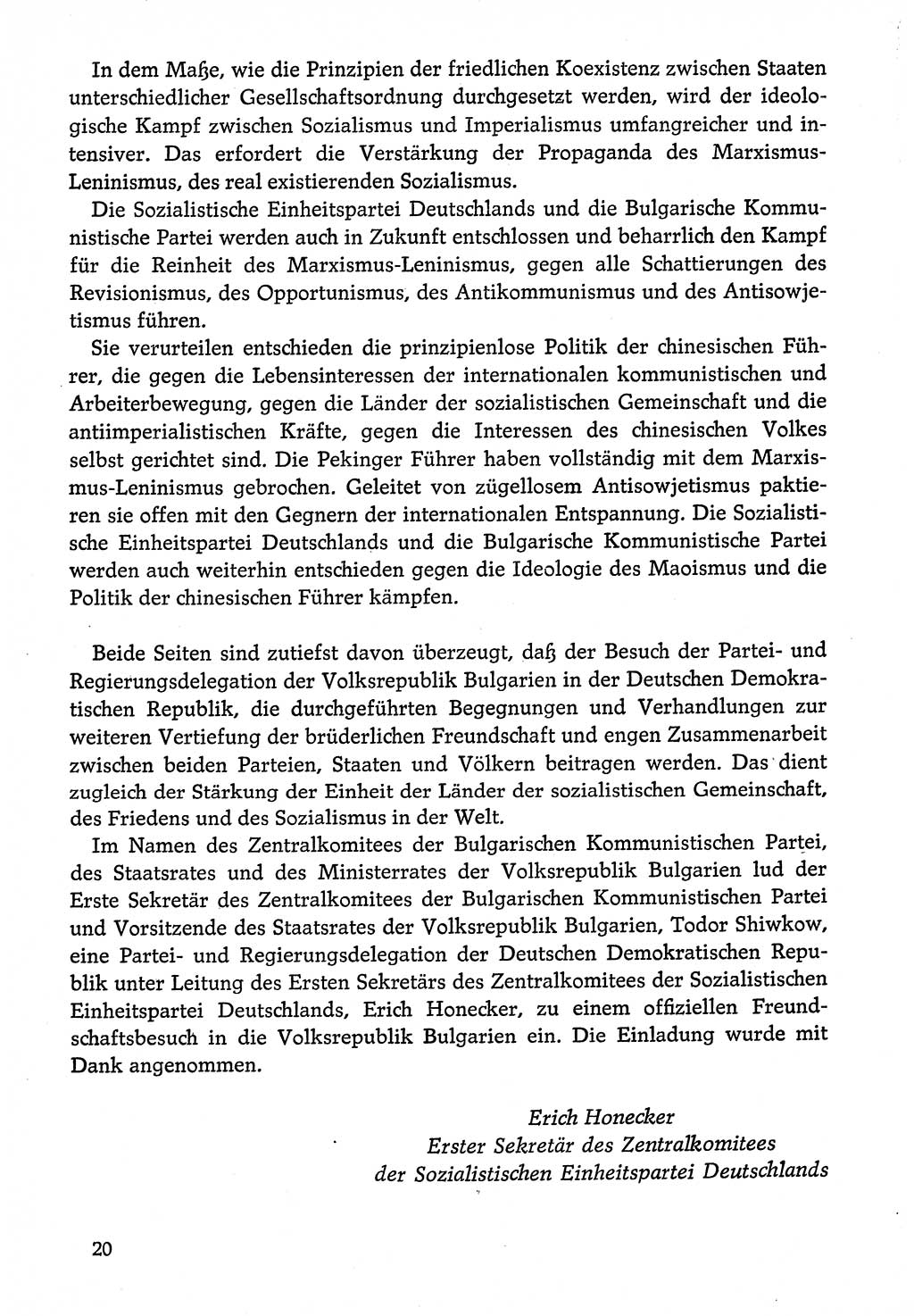 Dokumente der Sozialistischen Einheitspartei Deutschlands (SED) [Deutsche Demokratische Republik (DDR)] 1974-1975, Seite 20 (Dok. SED DDR 1978, Bd. ⅩⅤ, S. 20)