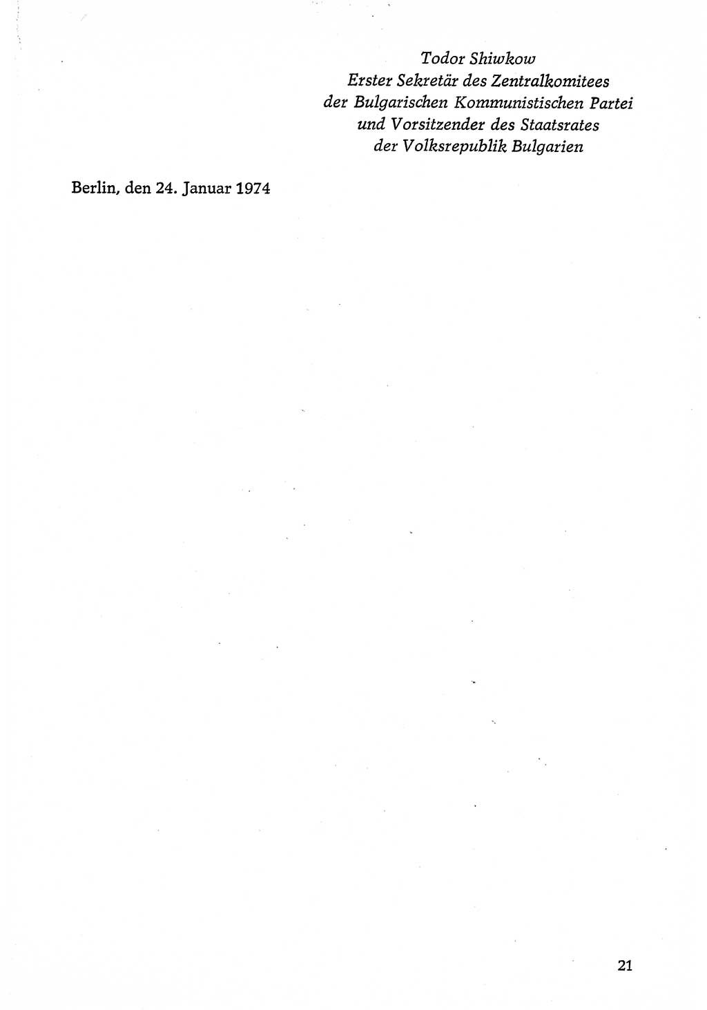 Dokumente der Sozialistischen Einheitspartei Deutschlands (SED) [Deutsche Demokratische Republik (DDR)] 1974-1975, Seite 21 (Dok. SED DDR 1978, Bd. ⅩⅤ, S. 21)