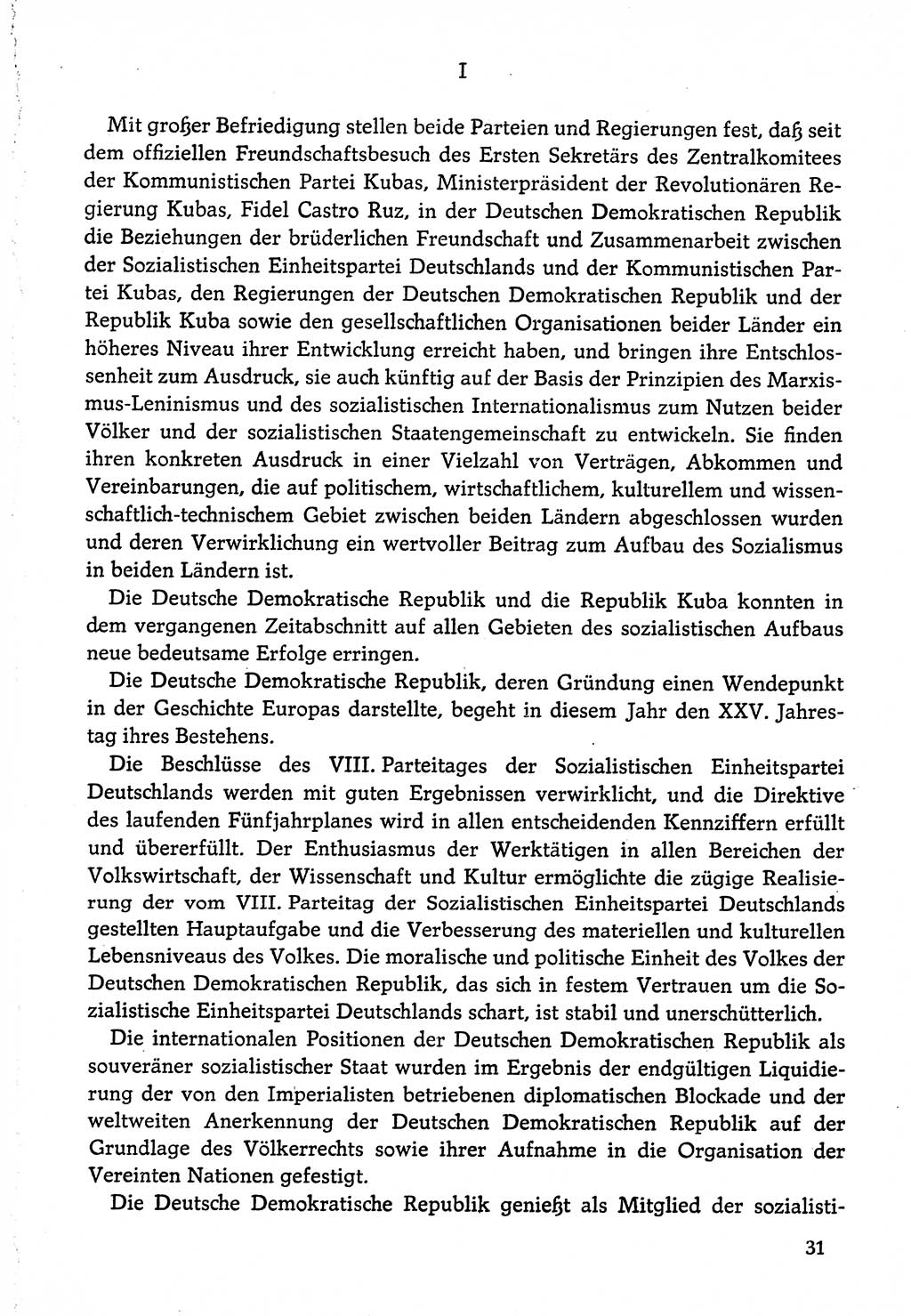 Dokumente der Sozialistischen Einheitspartei Deutschlands (SED) [Deutsche Demokratische Republik (DDR)] 1974-1975, Seite 31 (Dok. SED DDR 1978, Bd. ⅩⅤ, S. 31)
