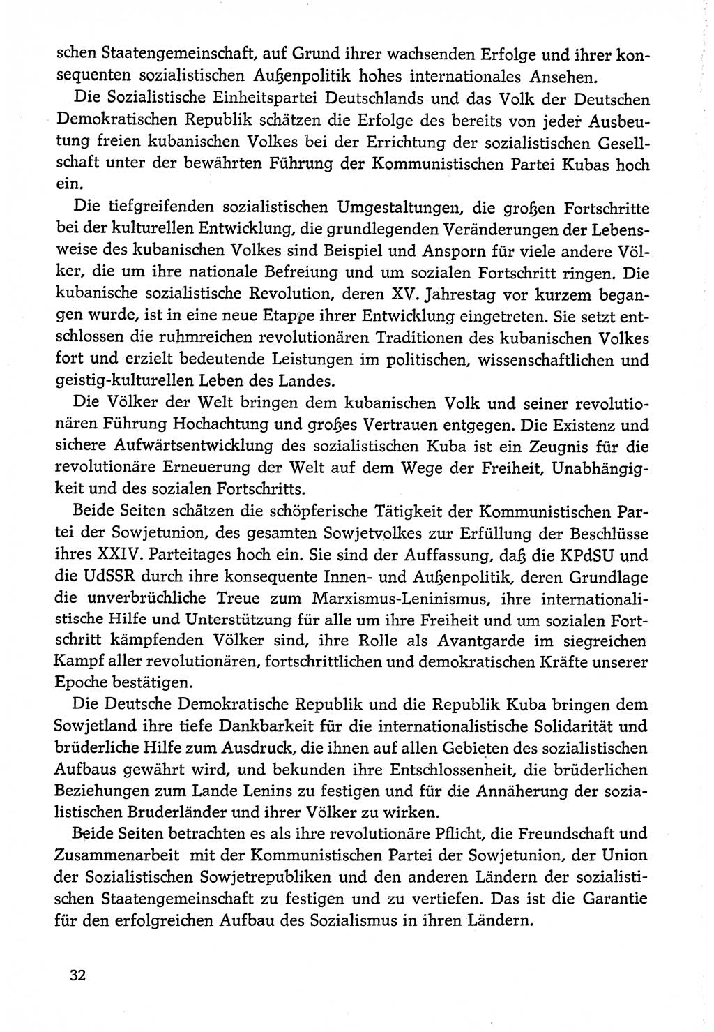 Dokumente der Sozialistischen Einheitspartei Deutschlands (SED) [Deutsche Demokratische Republik (DDR)] 1974-1975, Seite 32 (Dok. SED DDR 1978, Bd. ⅩⅤ, S. 32)
