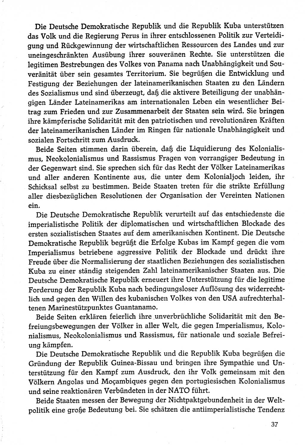 Dokumente der Sozialistischen Einheitspartei Deutschlands (SED) [Deutsche Demokratische Republik (DDR)] 1974-1975, Seite 37 (Dok. SED DDR 1978, Bd. ⅩⅤ, S. 37)
