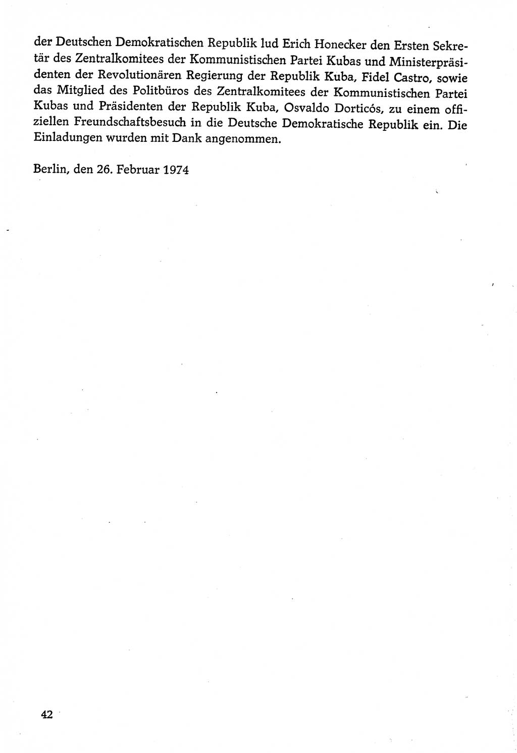 Dokumente der Sozialistischen Einheitspartei Deutschlands (SED) [Deutsche Demokratische Republik (DDR)] 1974-1975, Seite 42 (Dok. SED DDR 1978, Bd. ⅩⅤ, S. 42)