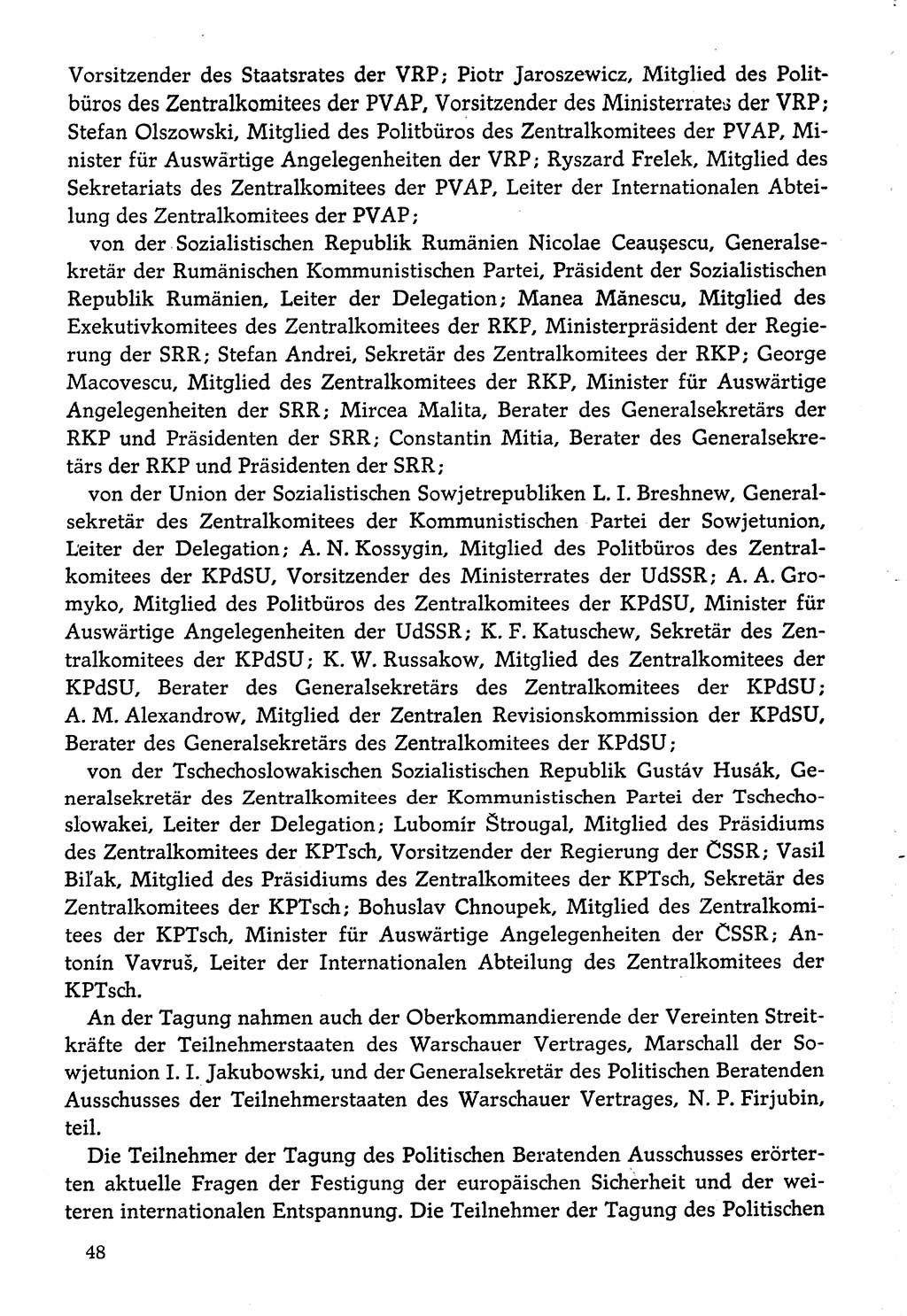 Dokumente der Sozialistischen Einheitspartei Deutschlands (SED) [Deutsche Demokratische Republik (DDR)] 1974-1975, Seite 48 (Dok. SED DDR 1978, Bd. ⅩⅤ, S. 48)